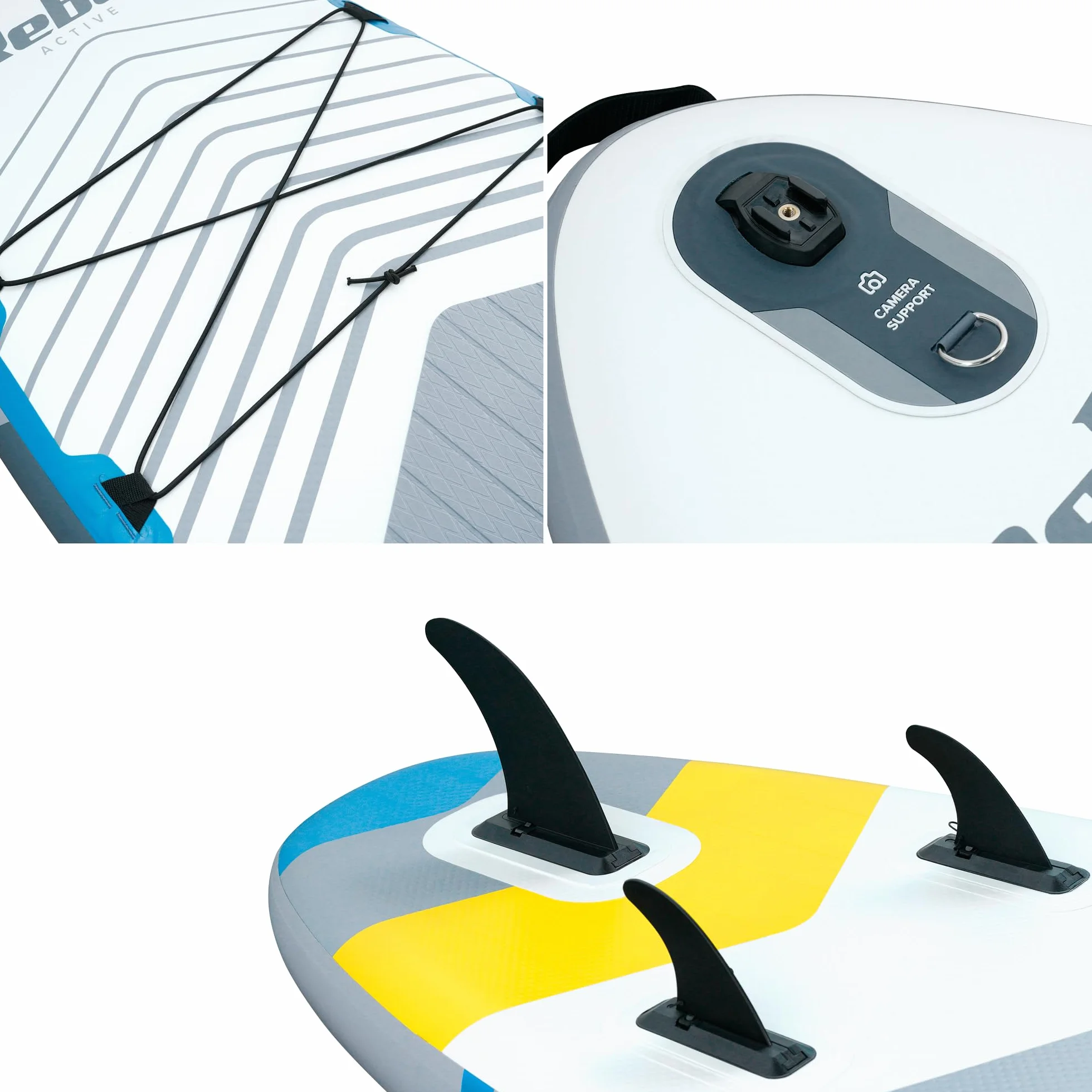 Rebel Electro Tavola da SUP gonfiata 335 cm con sedile, zaino e pompa a pagaia RBA-4507-WH