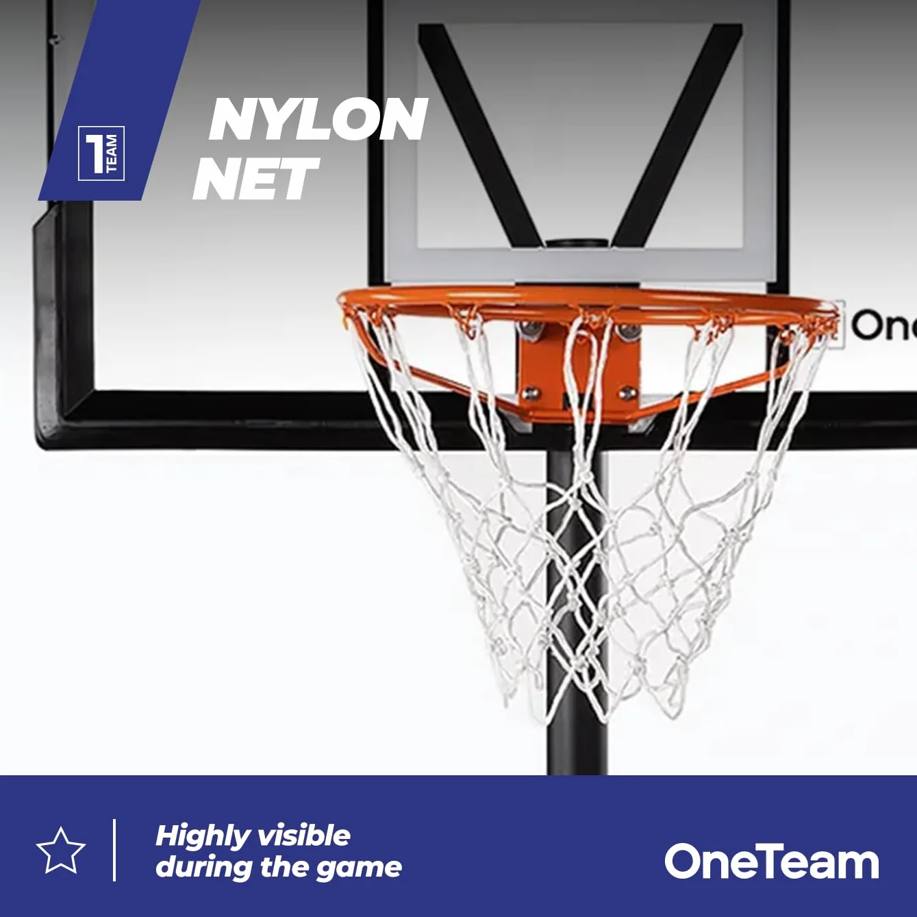 OneTeam Pallacanestro BH04 nero regolabile autoportante 140 l
