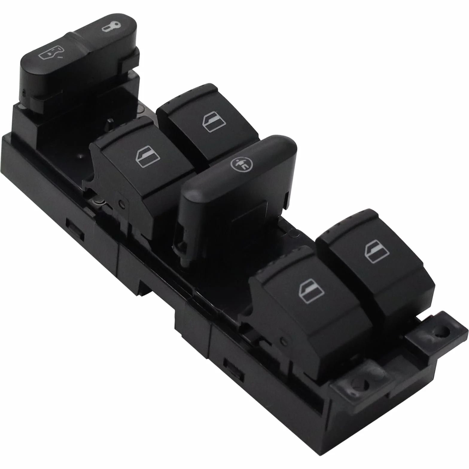 Pulsante alzacristalli per Golf 4 Leon 11J4 959 857D Interruttore Finestrini Vetri Elettrico compatibile con Toledo Jetta Bora Passat B5 1J4959857D Anteriore sinistro (10 perni)