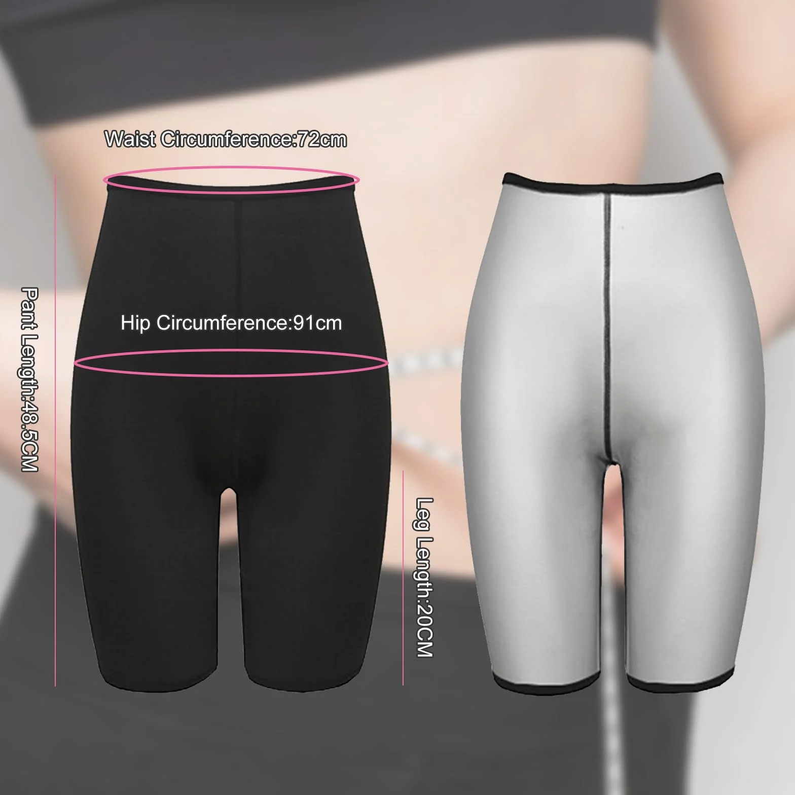 Pantaloni da sauna dimagranti termici taglia L per donne