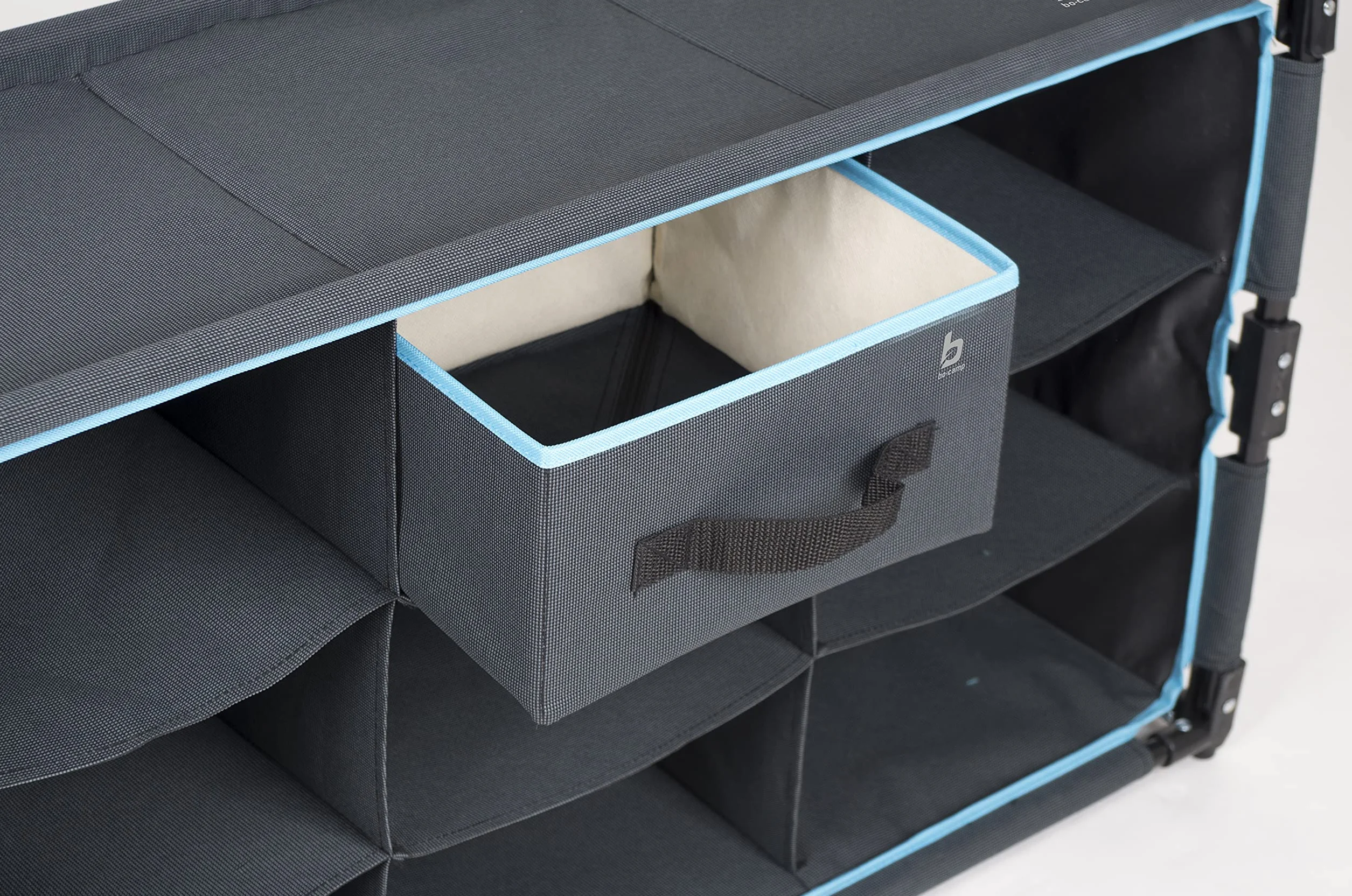 Bo-Camp Armadio Portaoggetti Pieghevole 9 Scomparti Antracite 84x30x51 cm