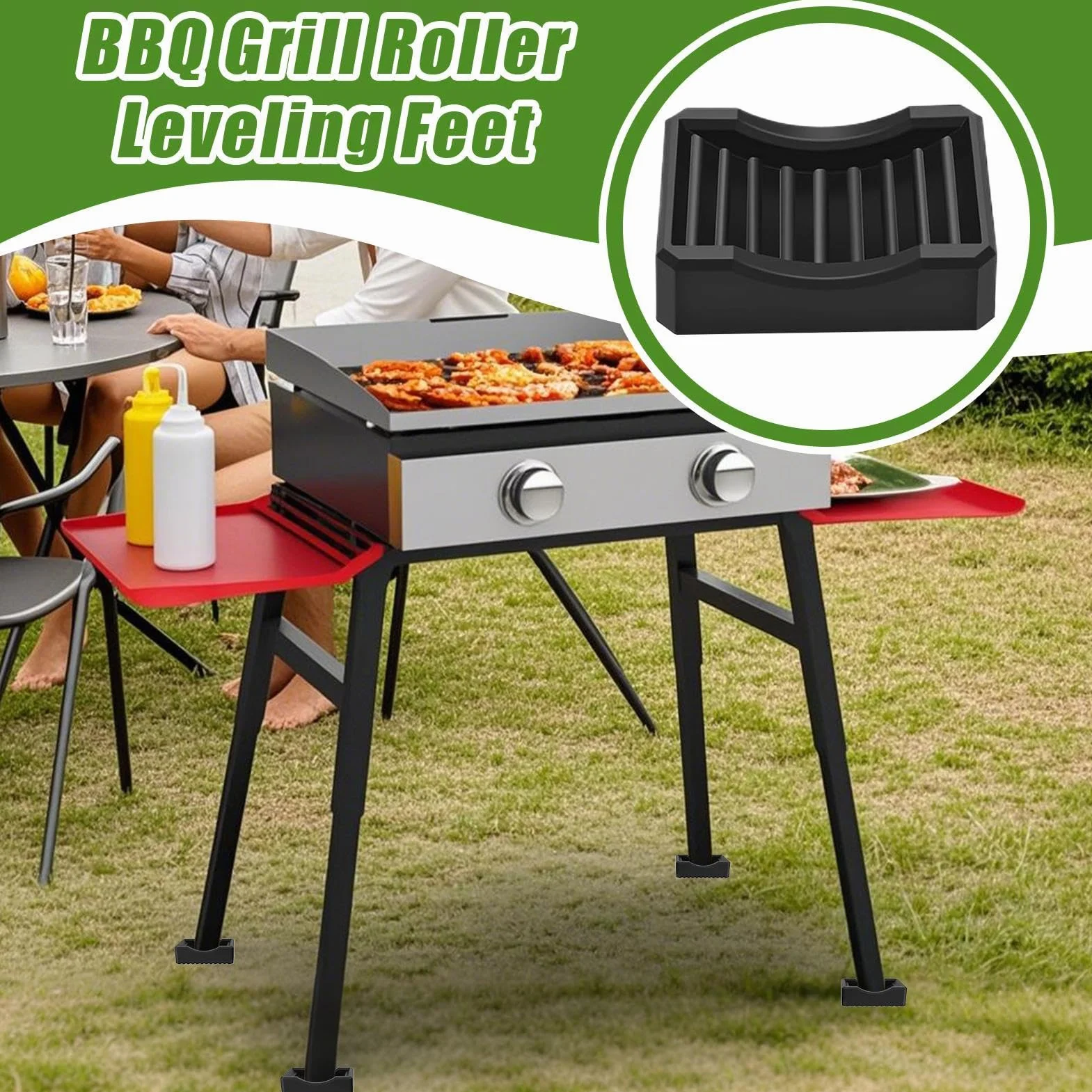 Piedini di livellamento per barbecue resistenti per patio giardino cortile campeggio