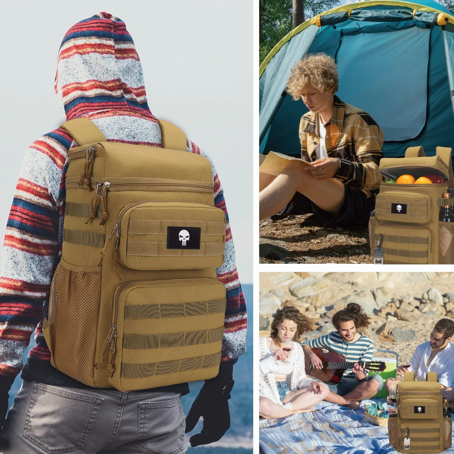 Borsa Termica Isolata Impermeabile Portatile per Spiaggia Viaggi Campeggio