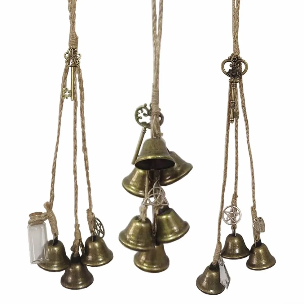 Witch Wind Chime con campane protettive per flusso di energia positiva