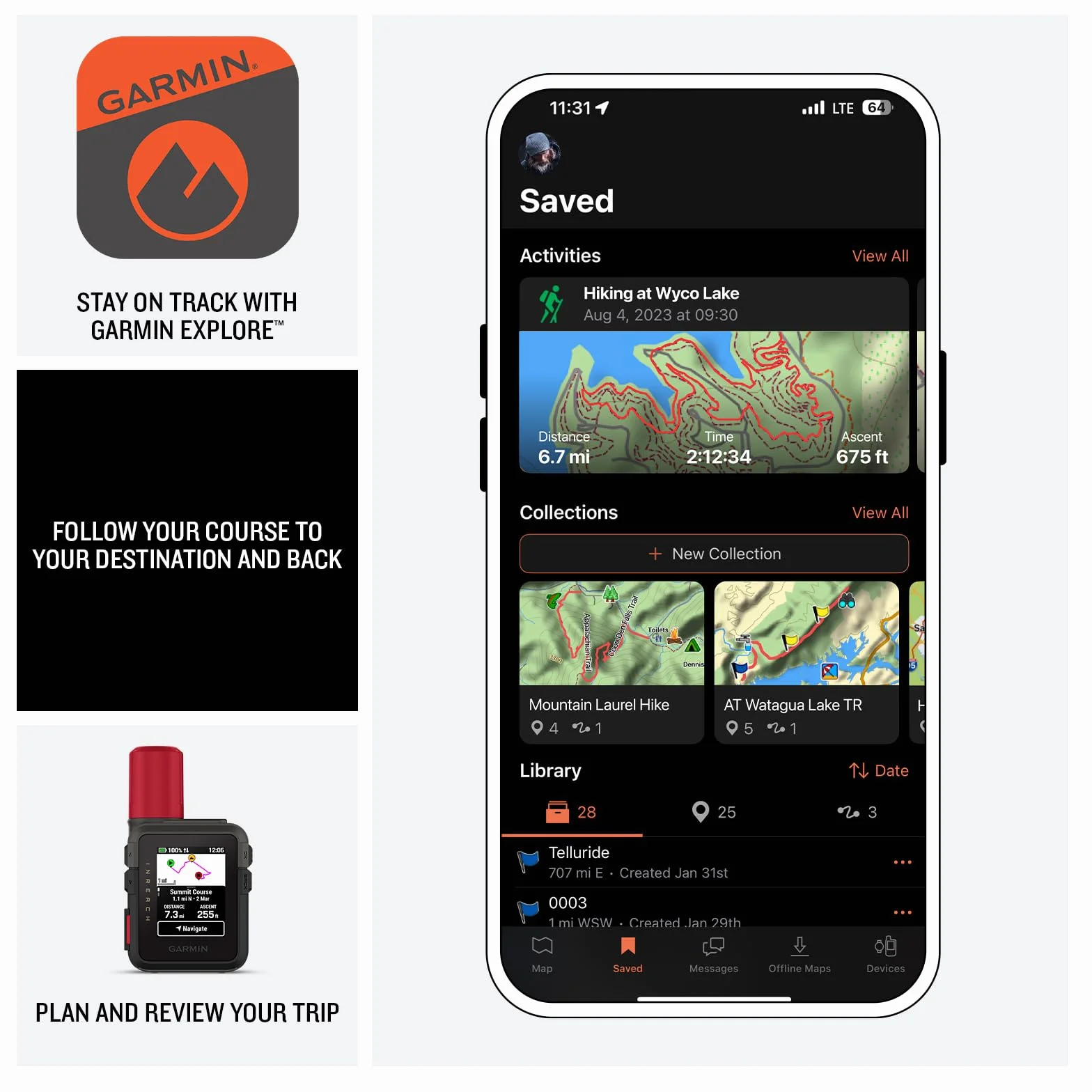 Garmin InReach Mini 3 Plus Comunicatore Satellitare Copertura Iridium SOS LiveTrack TracBack Autonomia 350 ore