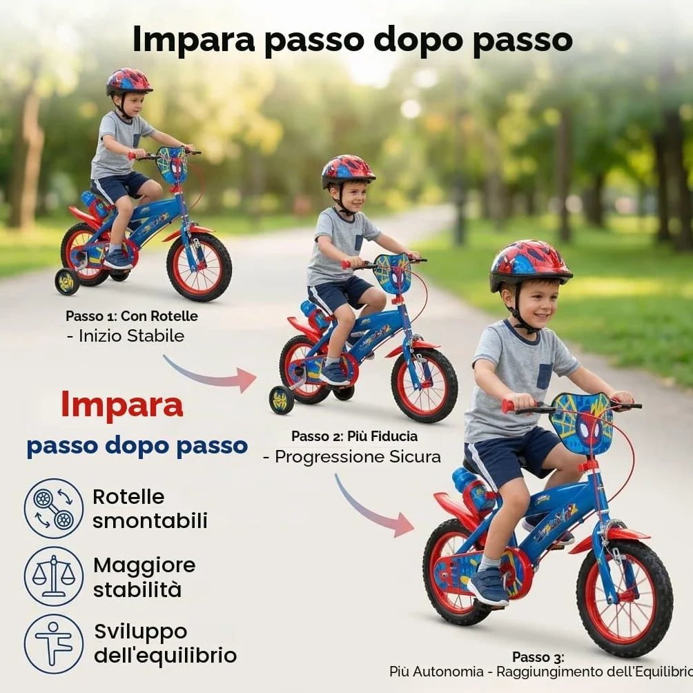 TOIMSA Bicicletta 12" Spiderman Huffy
