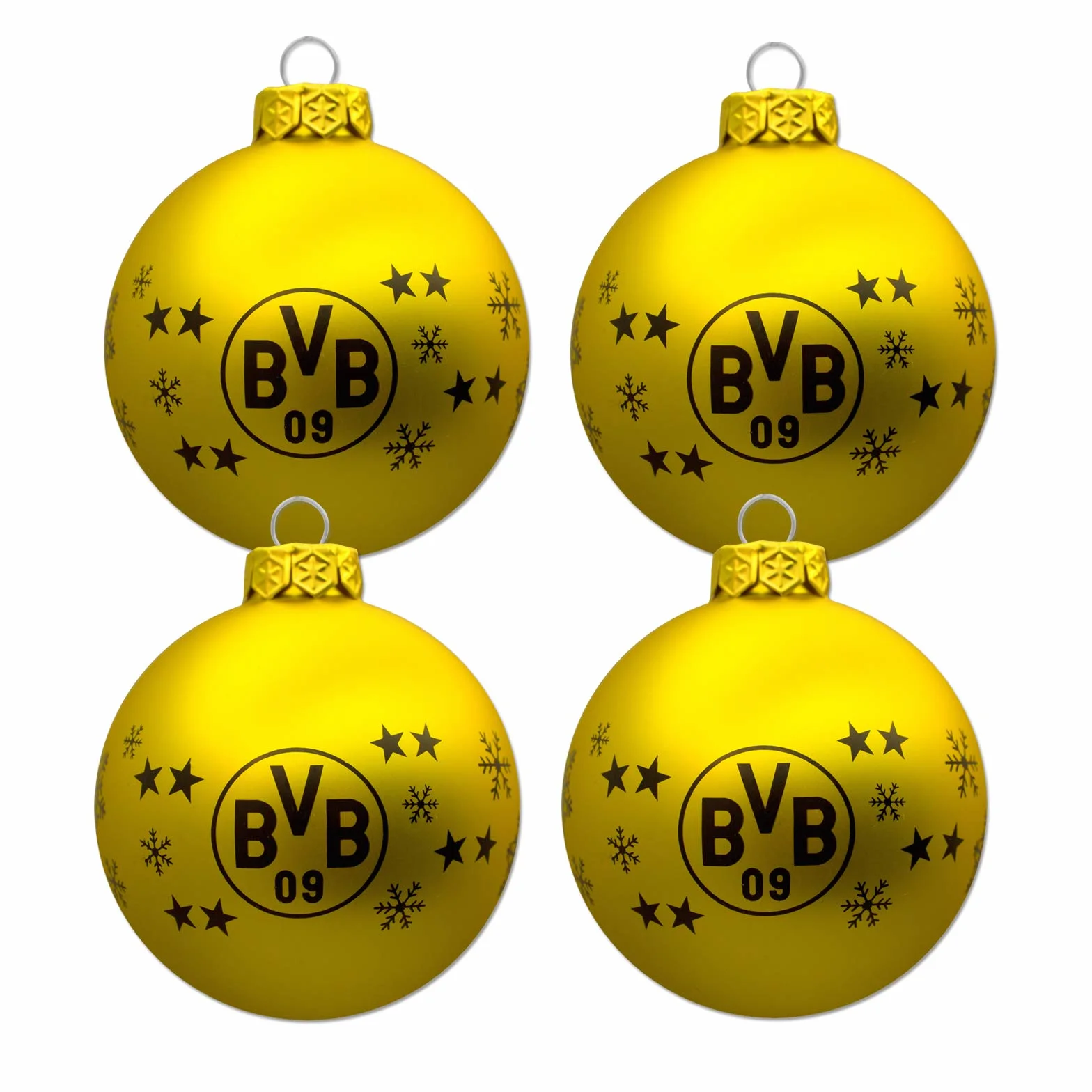 Borussia Dortmund BVB Palle dell'Albero di Natale Set di 4 Giallo