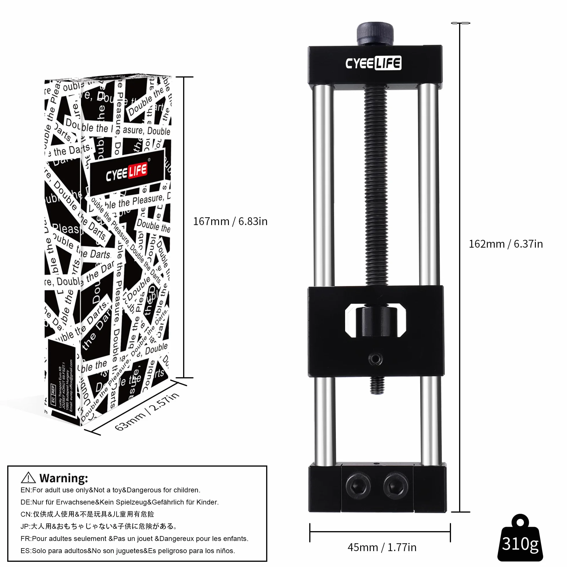CyeeLife Freccette Professionali Punta Acciaio 18-30g Alette Temperamatite Alberi Alluminio O-Ring Gomma