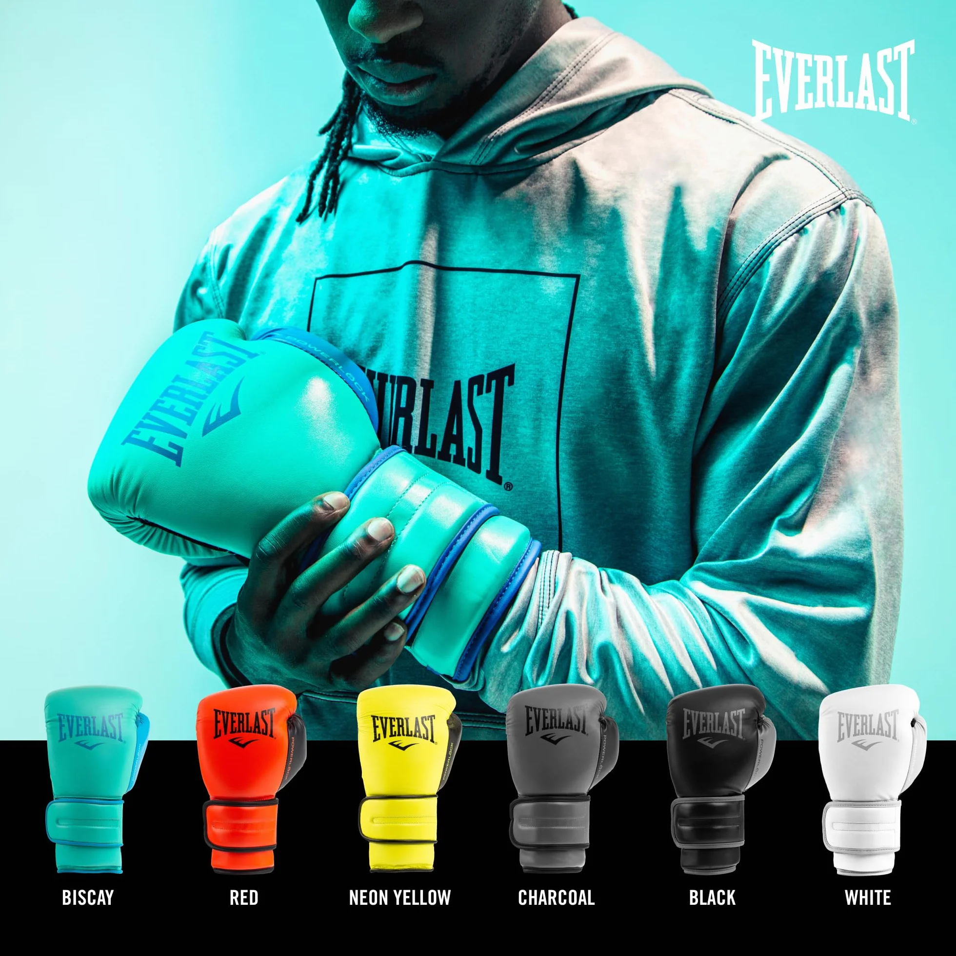 Everlast Powerlock OG & Powerlock 2R Guantoni da Boxe per Sacco e Sparring, Chiusura a Strappo
