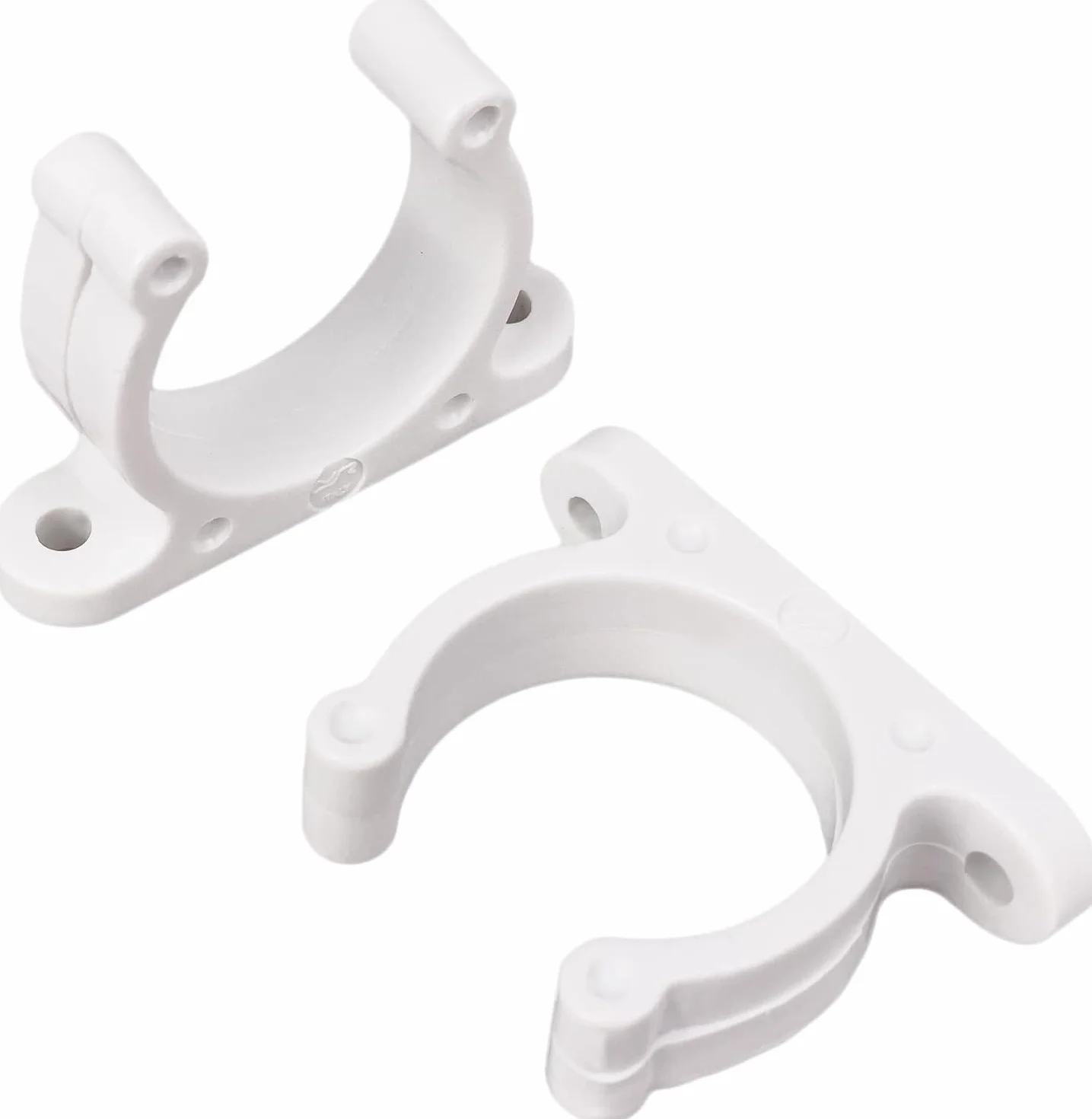 BSSTORE Supporti per Remi e Pagaie, Clips in Plastica Bianca Ø 35 mm 2 Pz, per Barca, Gommone