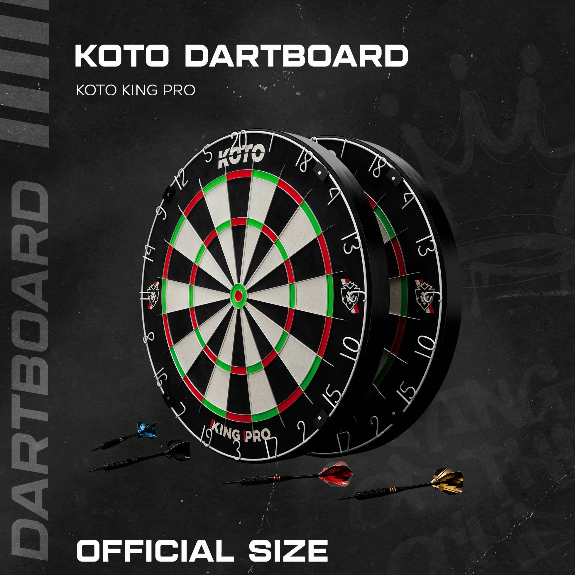 Bersaglio KOTO King Pro, formato ufficiale torneo, cablaggio fine, anello di figure rosse