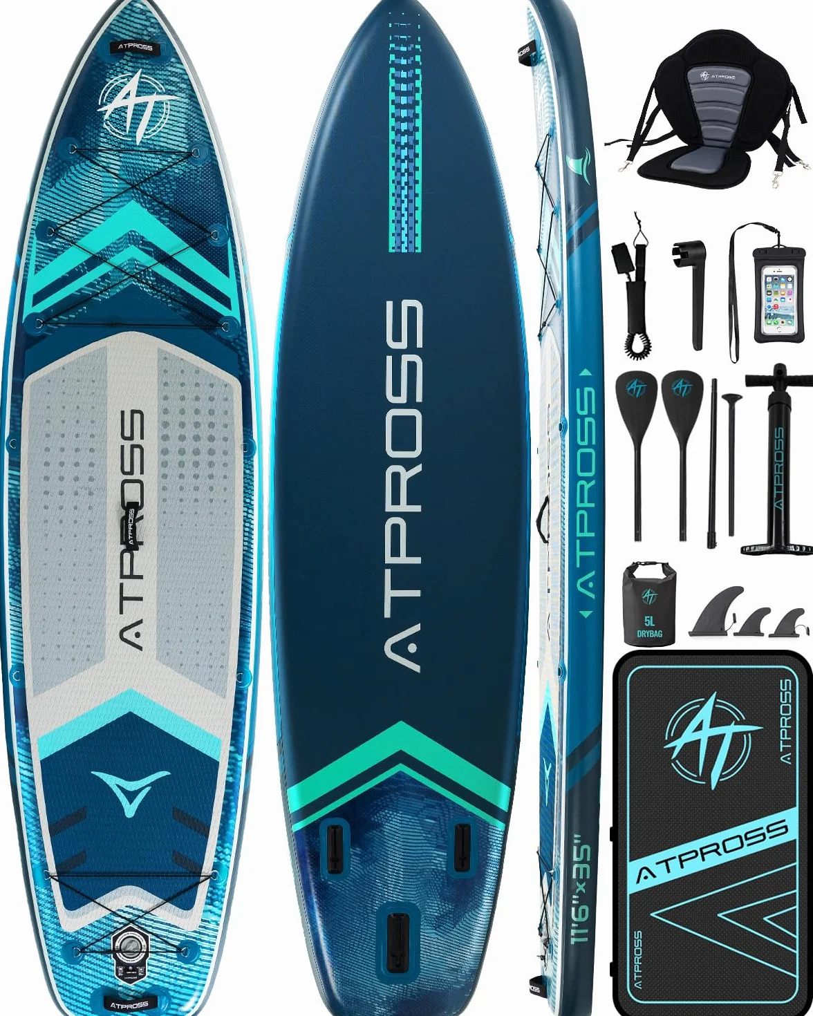 Tavola SUP Gonfiabile 320x84cm Stand Up Paddle Extra Largo per 2 Persone, Portata 200kg, Canoa Gonfiabile Stabile Antiscivolo
