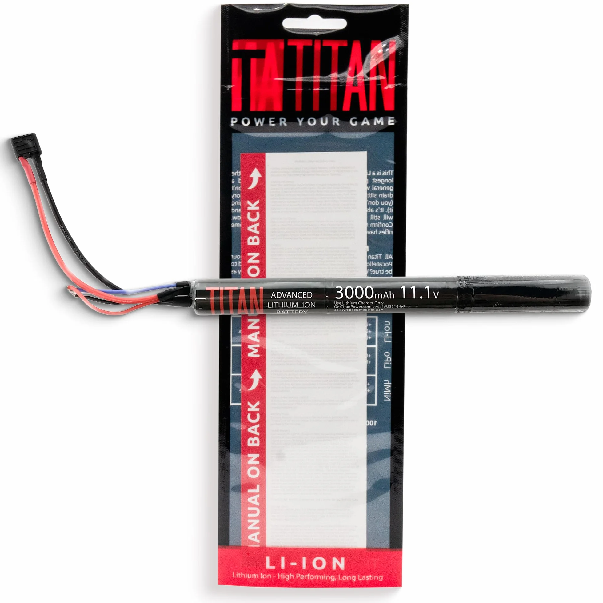 TITAN 3000mAh 11.1V Stick Tamiya Batterie Professionali Softair