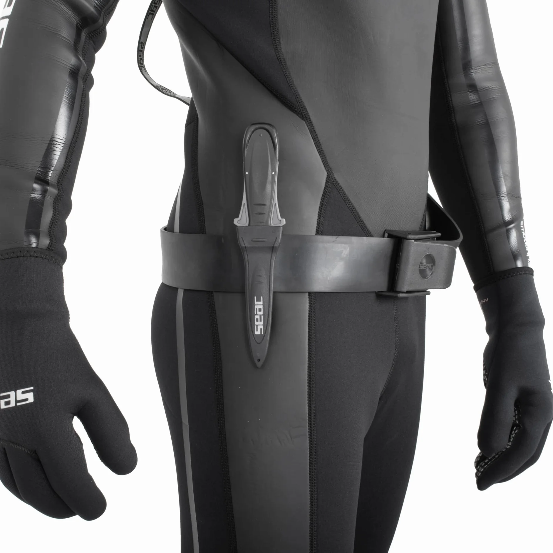 SEAC Sharp Coltello di Sicurezza Pesca Subacquea 9 cm Nero