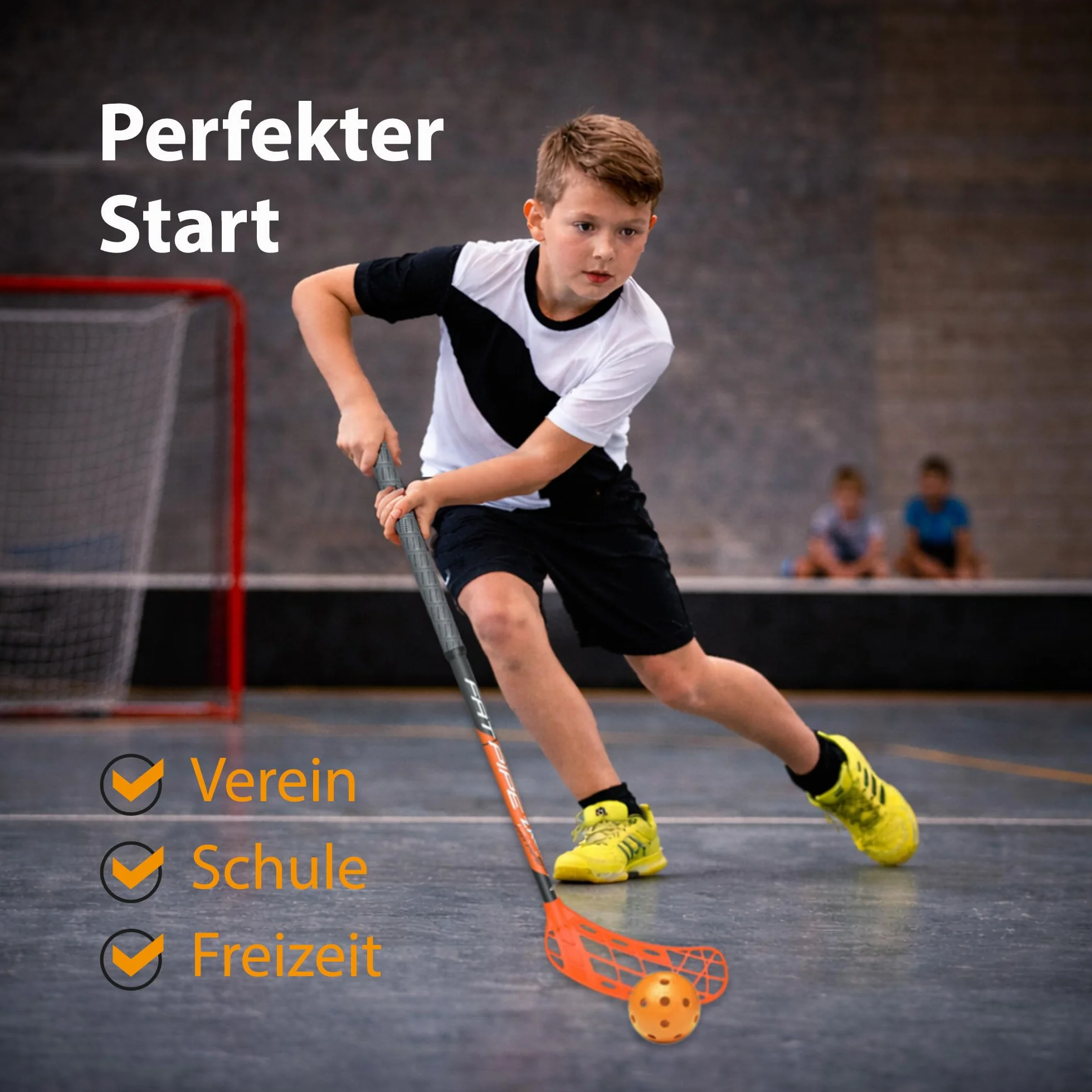 FAT PIPE Floorball Racchetta da Hockey Zack 33 Bone Orange IFF