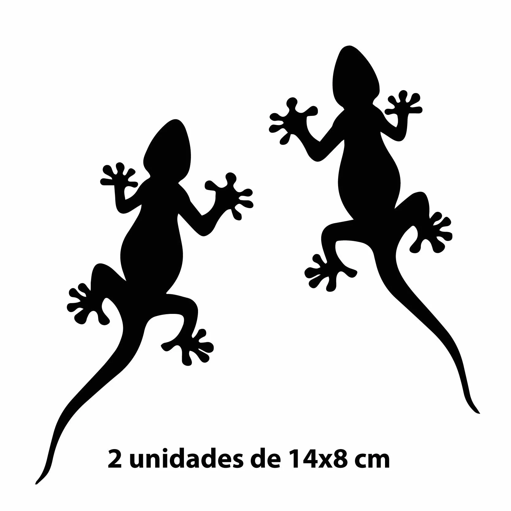 LightningSigns Adesivi per Camper Geco Tribale Nero Multi-color Vinile Opaco Impermeabile 2 Pezzi per Superfici Lisce e Non Porose all'aperto