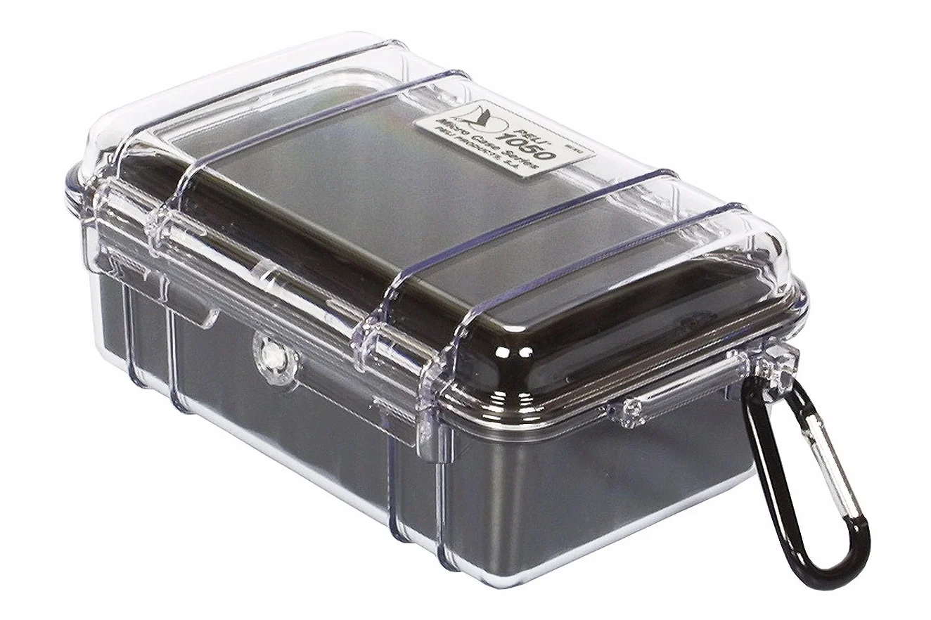 Pelican Micro Case 1050, Colore Rosso/Transparente