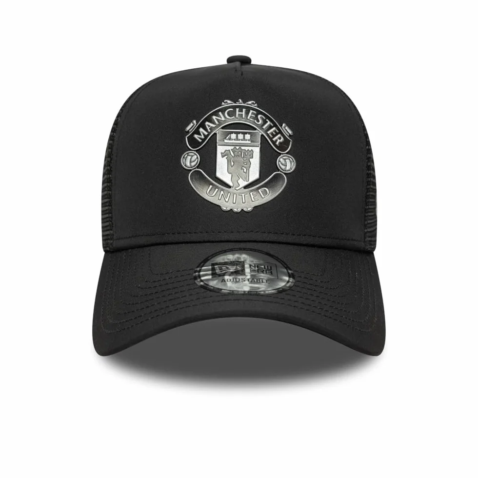 New Era Manchester United Cappello da camionista riflettente nero