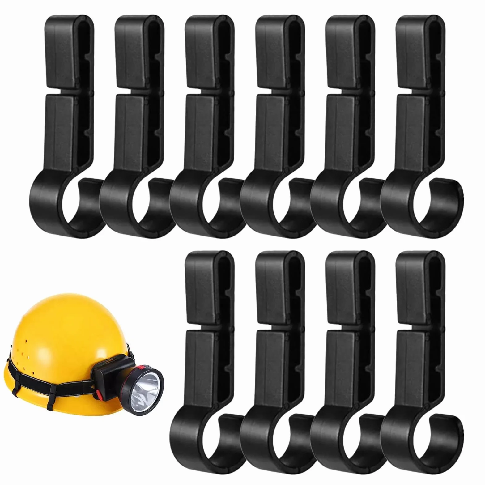 Clip Per Casco Lampada Frontale 10 Pezzi Gancio Leggera Elmetto Protettivo Sicurezza
