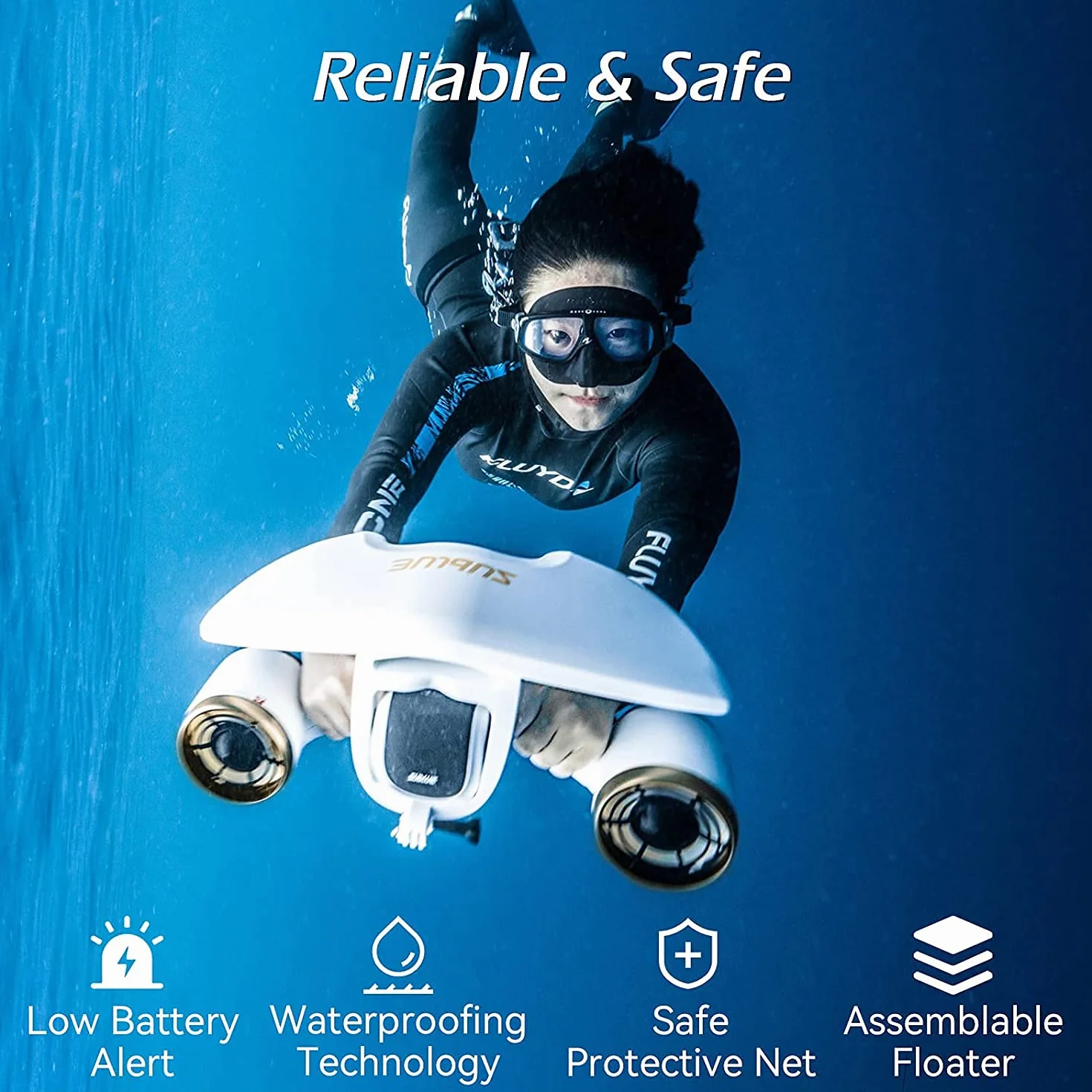 SUBLUE WhiteShark Mix Pro Scooter Subacqueo per Immersioni