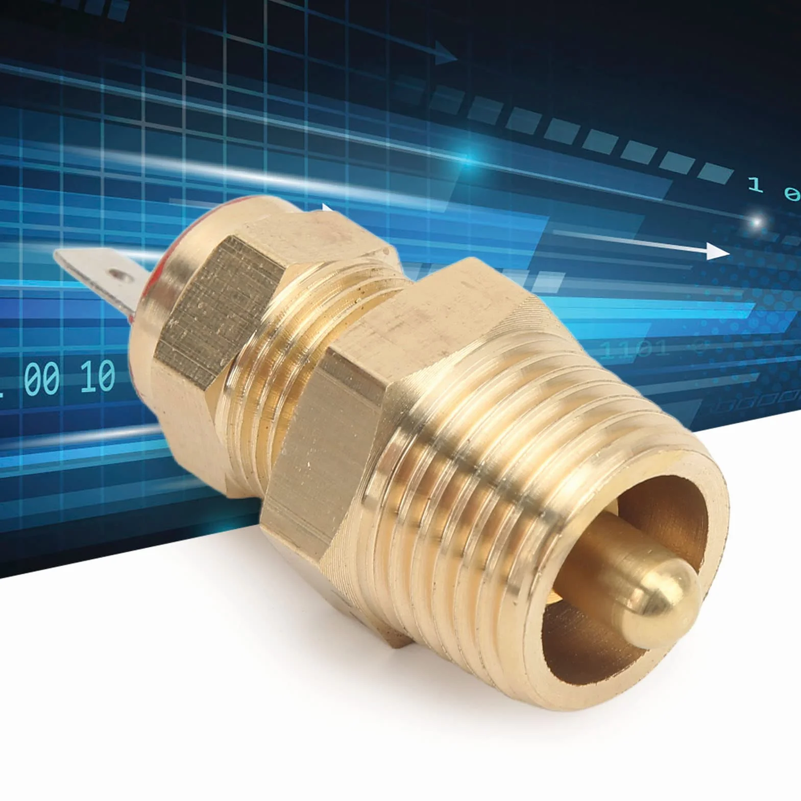 Interruttore Temperatura Motore Auto Termostato Ventola Raffreddamento Radiatore Filettatura NPT 3/8 Pollice 185-200