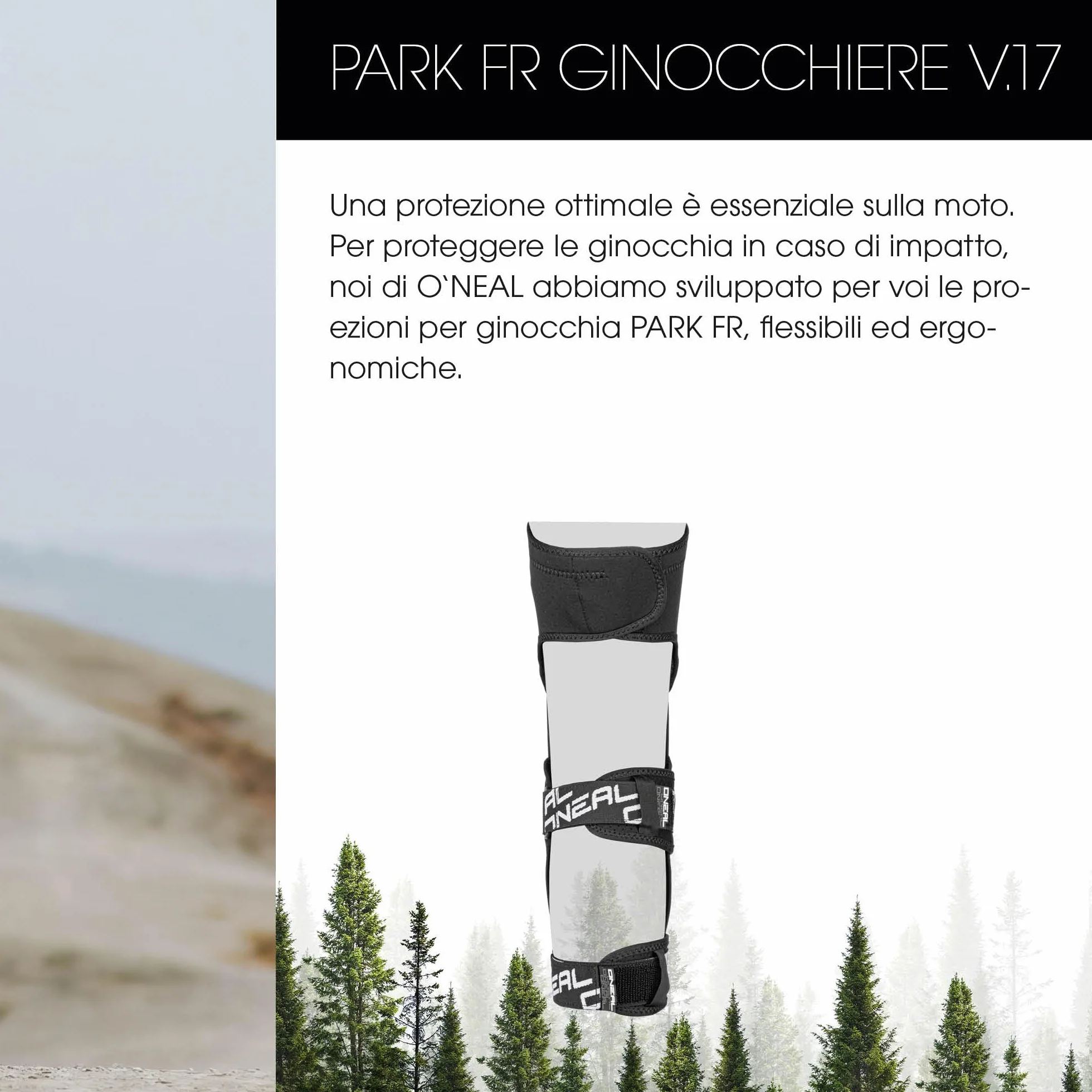 O'Neal Park Fr Carbon Look Knee Guard Protezione Bicicletta