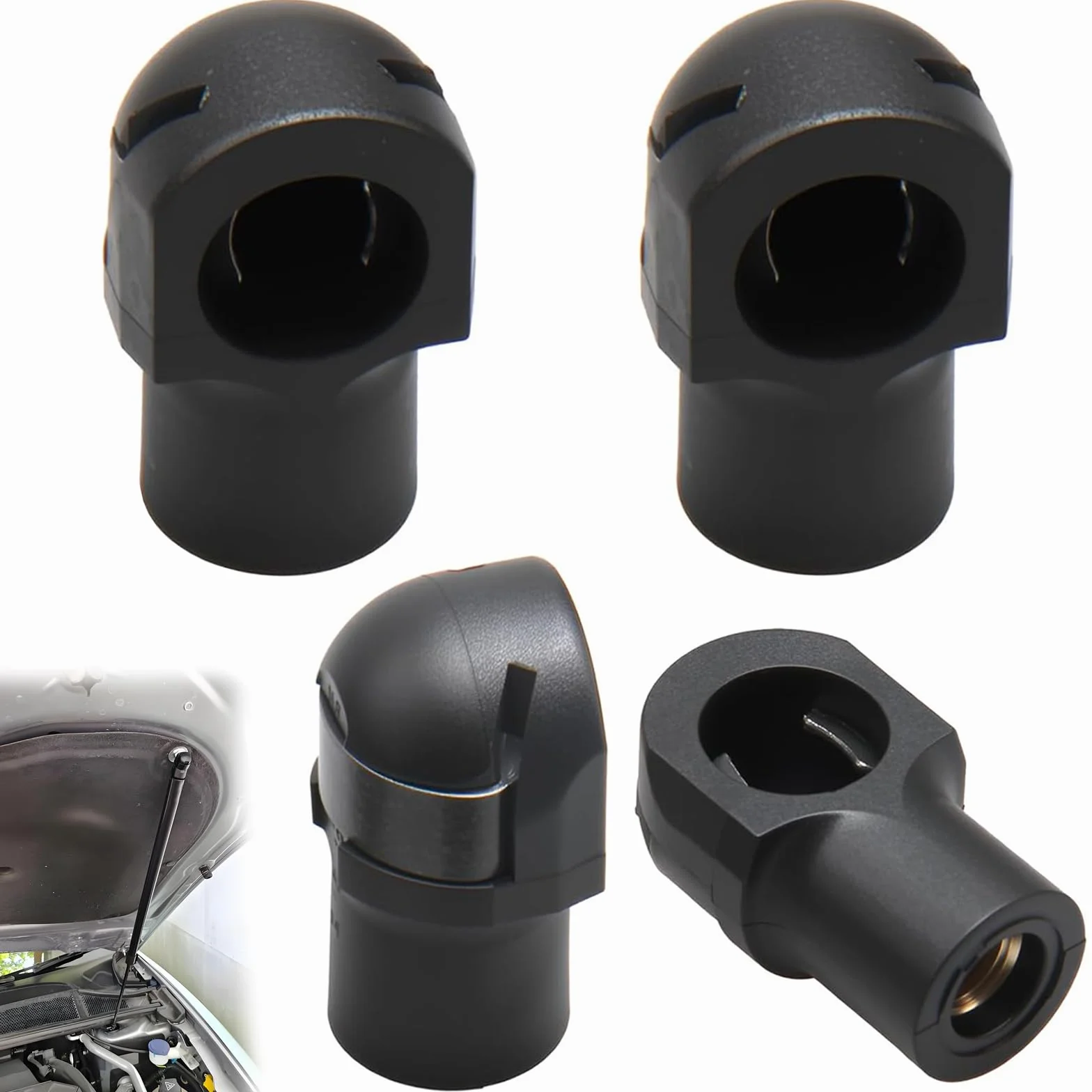 4 Pezzi Puntelli del Bagagliaio Sferetta 10 5 mm Molla a Gas per Bagagliaio Anticorrosione Connettori a Molla a Gas per Cofani Motore Bagagliai e Modifiche Auto di Tutti i Modelli