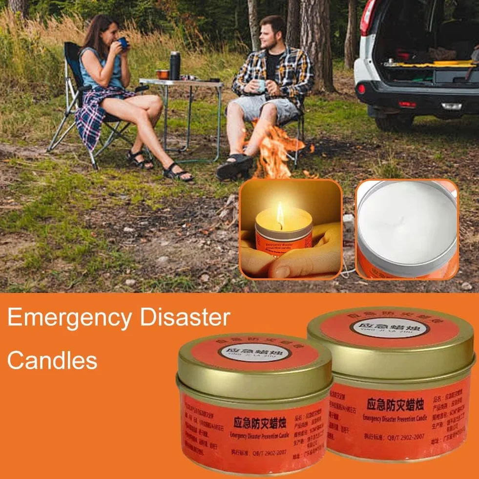 Candele di emergenza a lunga durata in cera di soia 80 g ecologiche senza fumo inodore