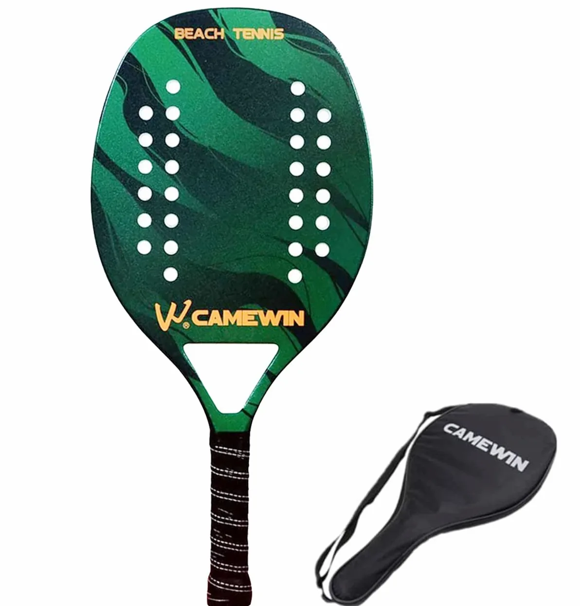Racchetta da tennis da spiaggia in fibra di carbonio Grit Face EVA Memory Foam Core Beach Tennis Paddle Racchetta con custodia