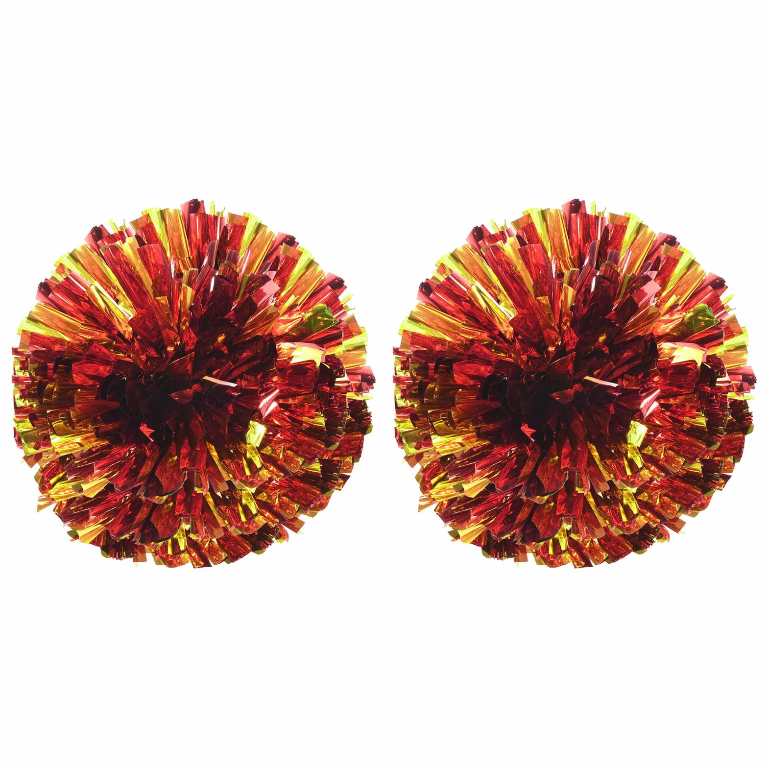 PATIKIL Pompon Cheerleading 2 Pezzi PET Fori per le Dita Rosso Dorato