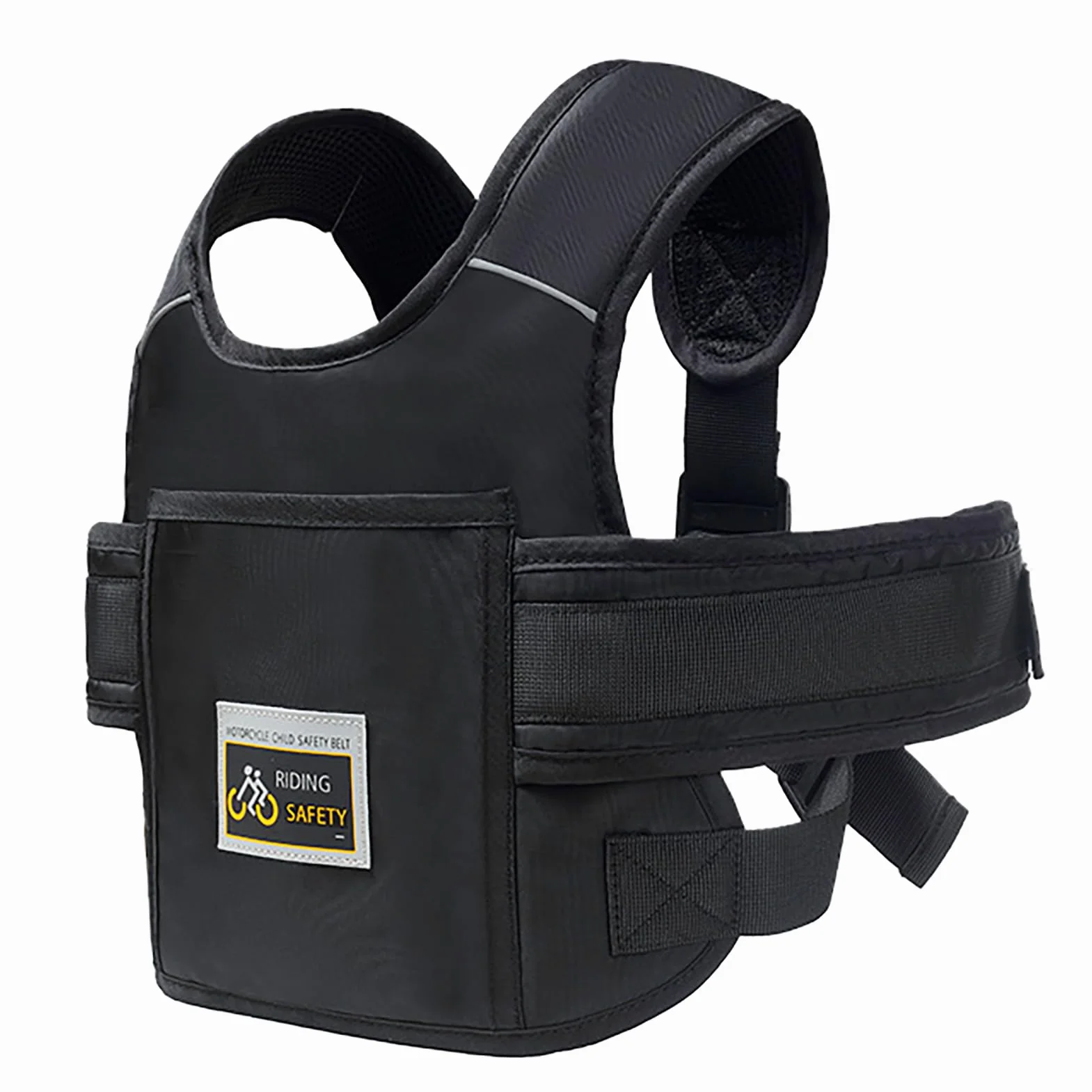 Imbracatura Sicurezza Bambini Moto – Cintura Regolabile Bimbi | Gilet Riflettente Passeggero Esterno | Supporto Posteriore Sicuro per Ragazzi 2-12 Anni Sotto 30kg Scooter