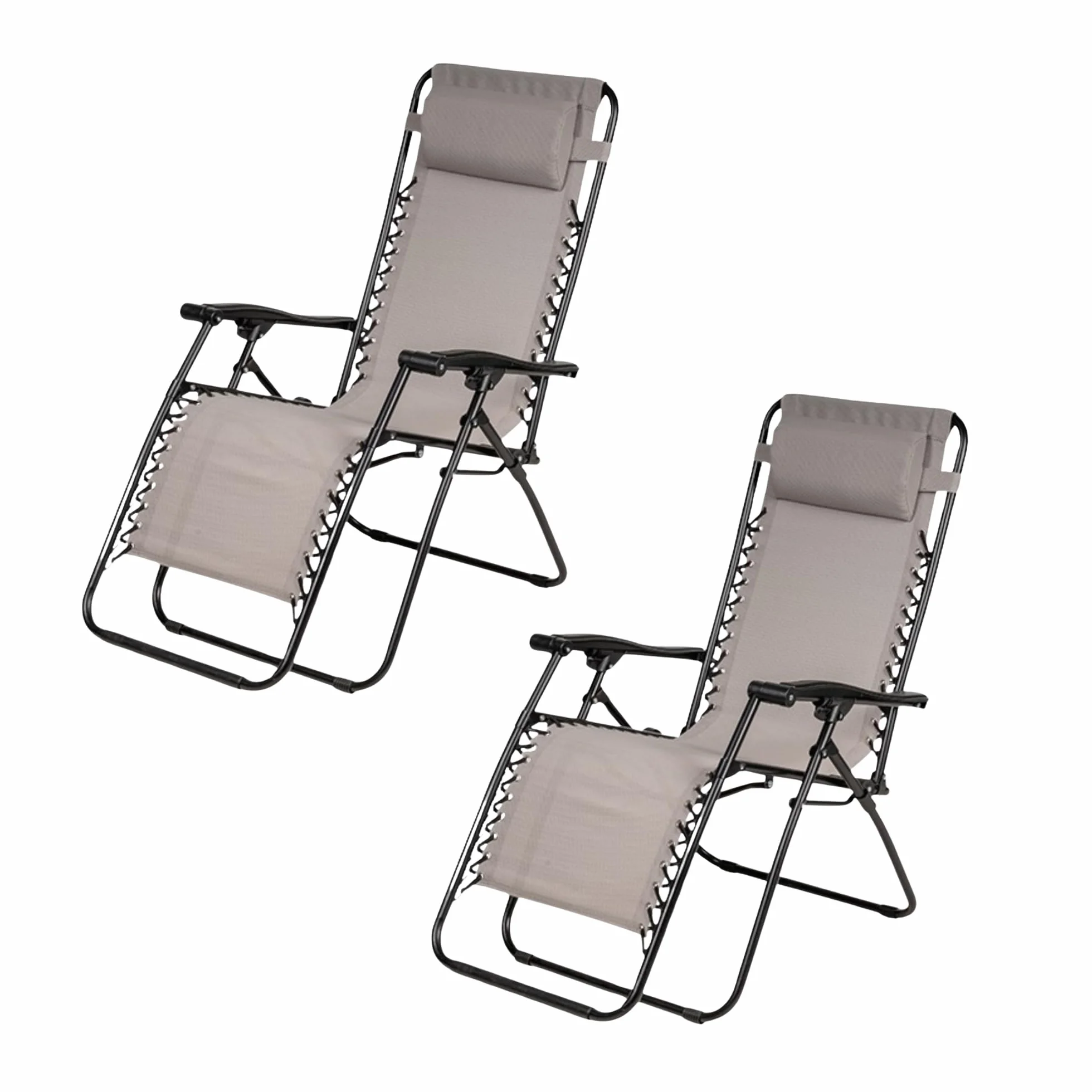 SUNNY STAR 2 Sedie Zero Gravity 115x65x90cm colore grigio (2 STC1438)