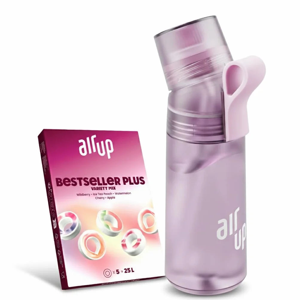 AIR UP Borraccia Twist Pro Starter Pack 5 Gusti 600ml Lavastoviglie Senza BPA Lavender