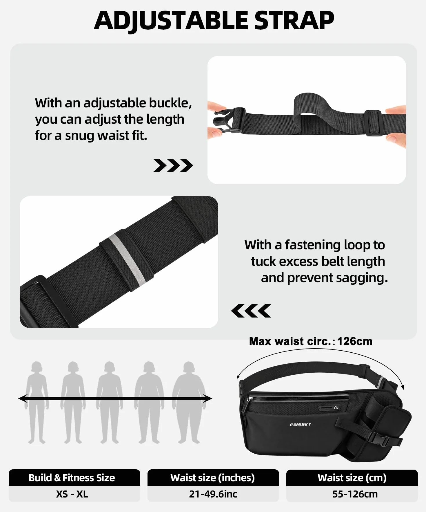 Cintura da corsa per cellulare 7 pollici marsupio sportivo jogging fitness
