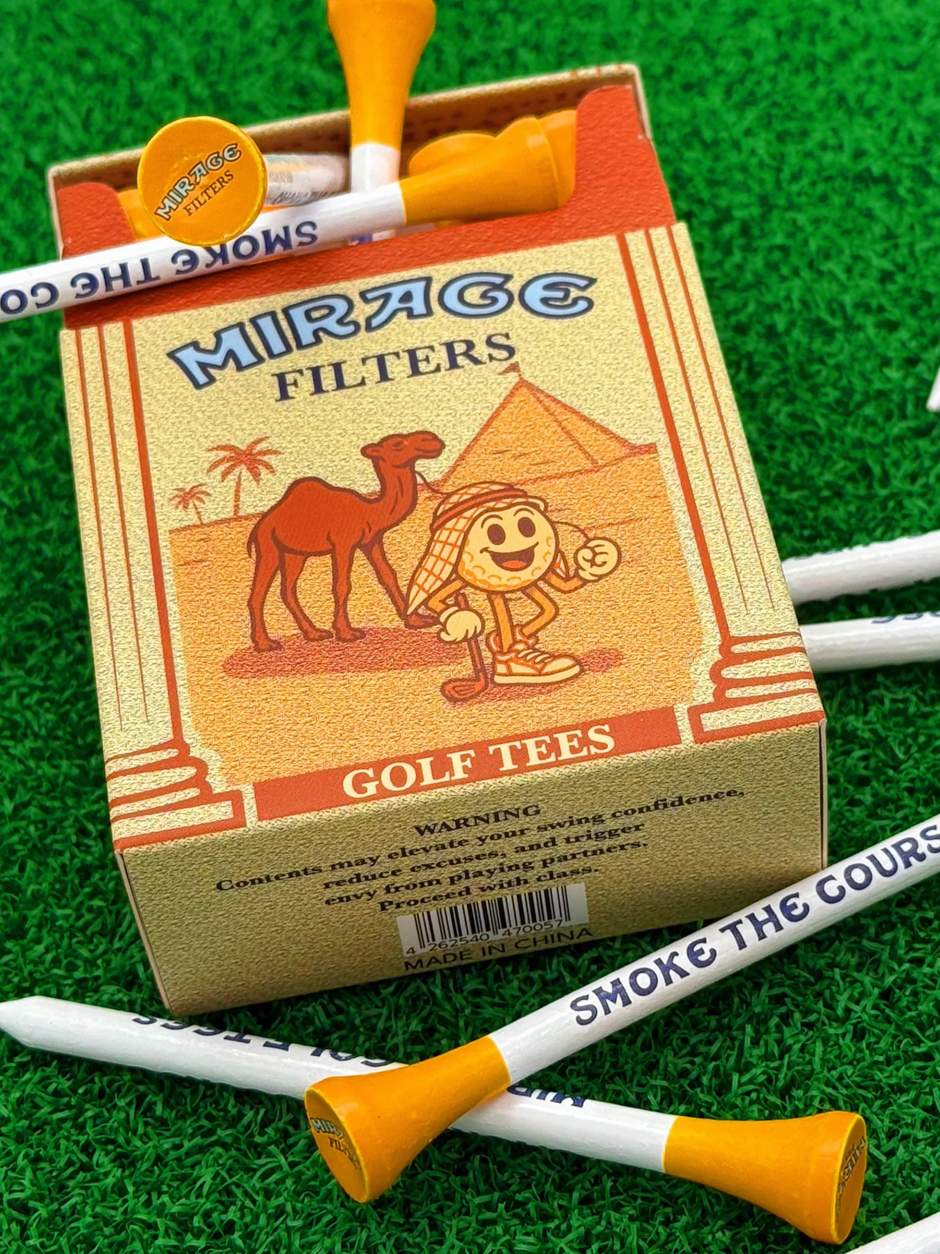 Mirage Filtri Tee da golf 83 mm Confezione da 10 Design sigaretta
