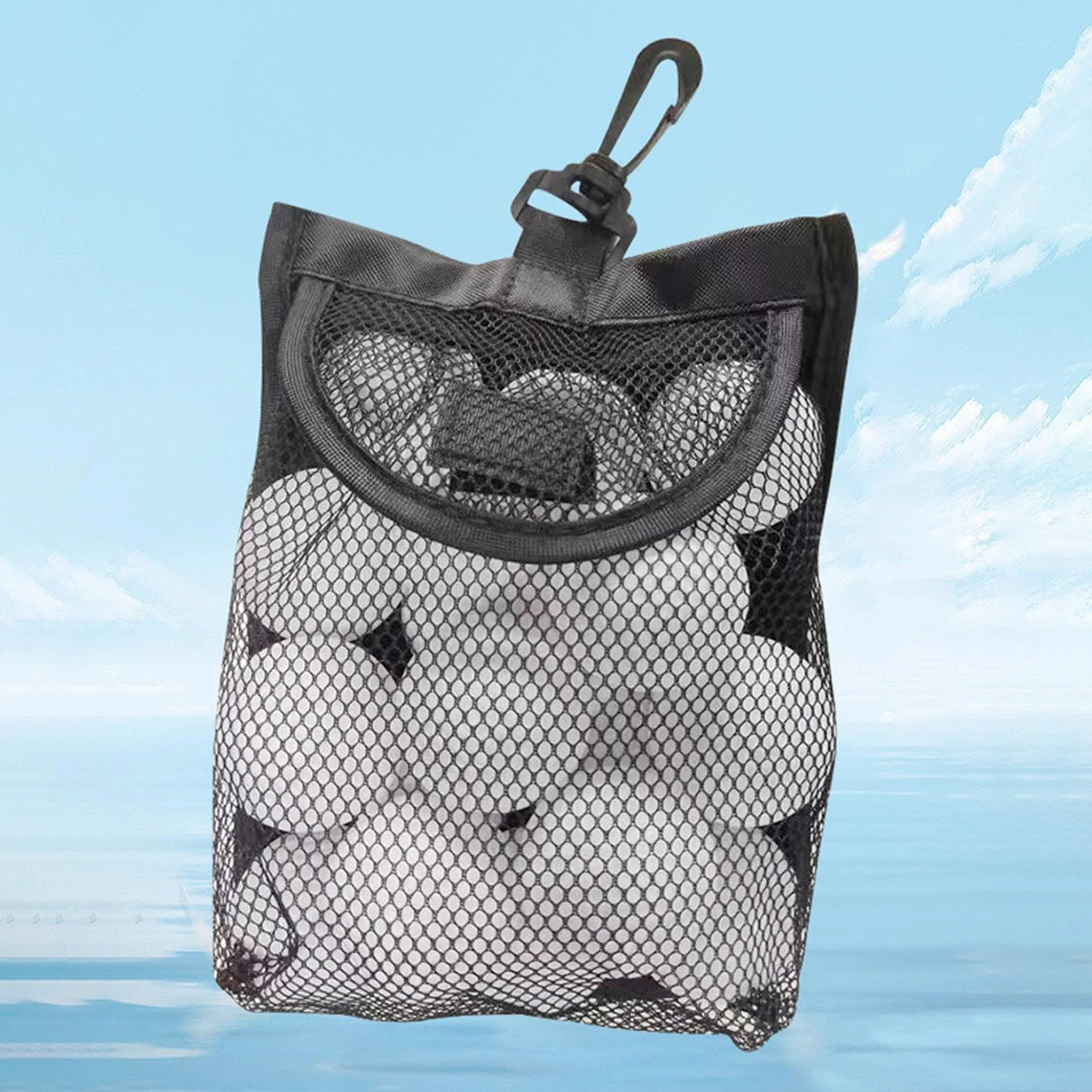 Borsa per Palline da Golf in Rete di Nylon Leggera per 18 Palline