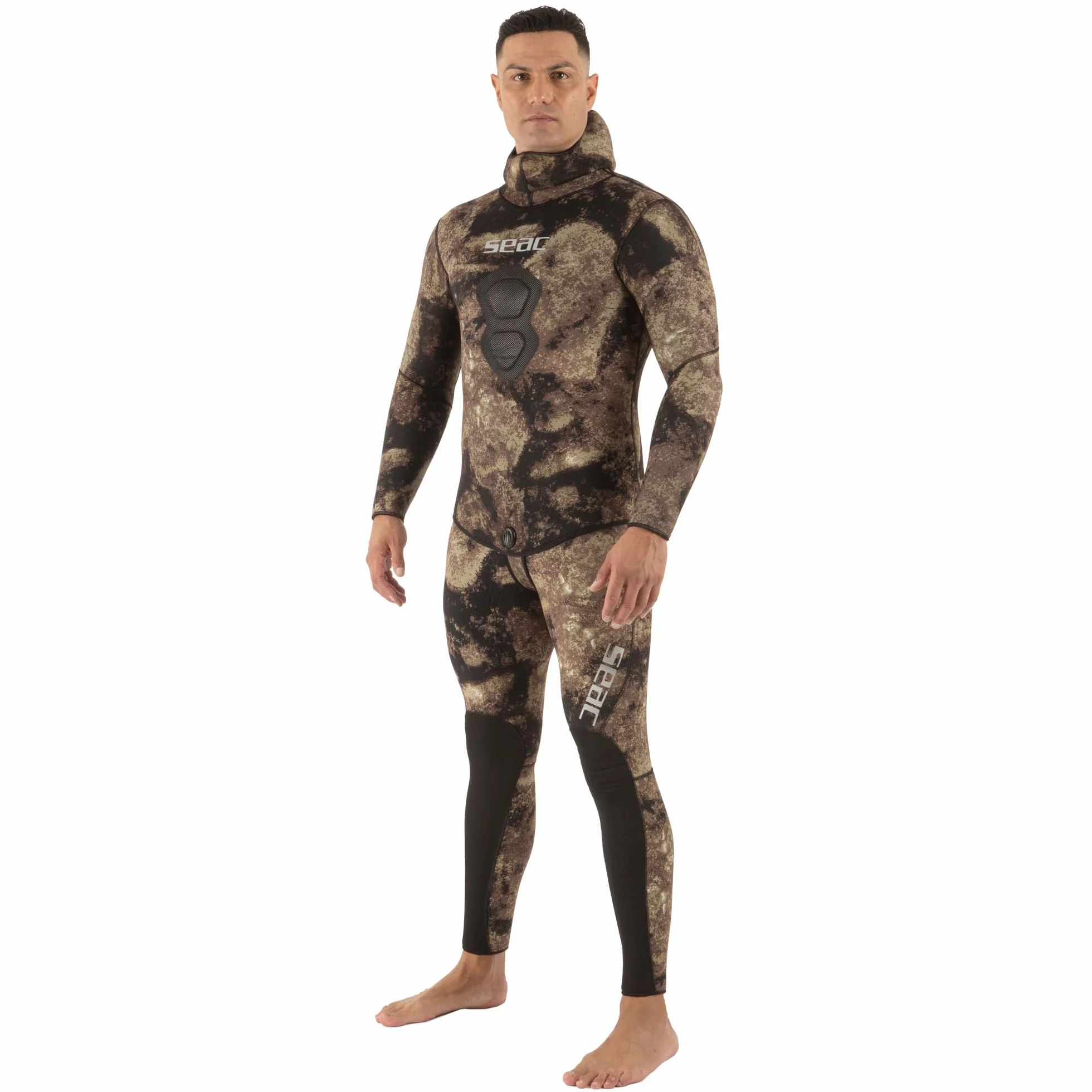 Muta in Neoprene Seac Royal 3.5mm per Apnea e Pesca Subacquea, Salopette e Giacca con Cappuccio