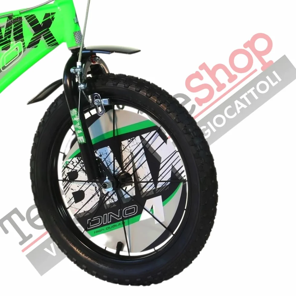 Bicicletta BMX Dino Bikes per Bambino Nero/Verde Taglia 12"-16"