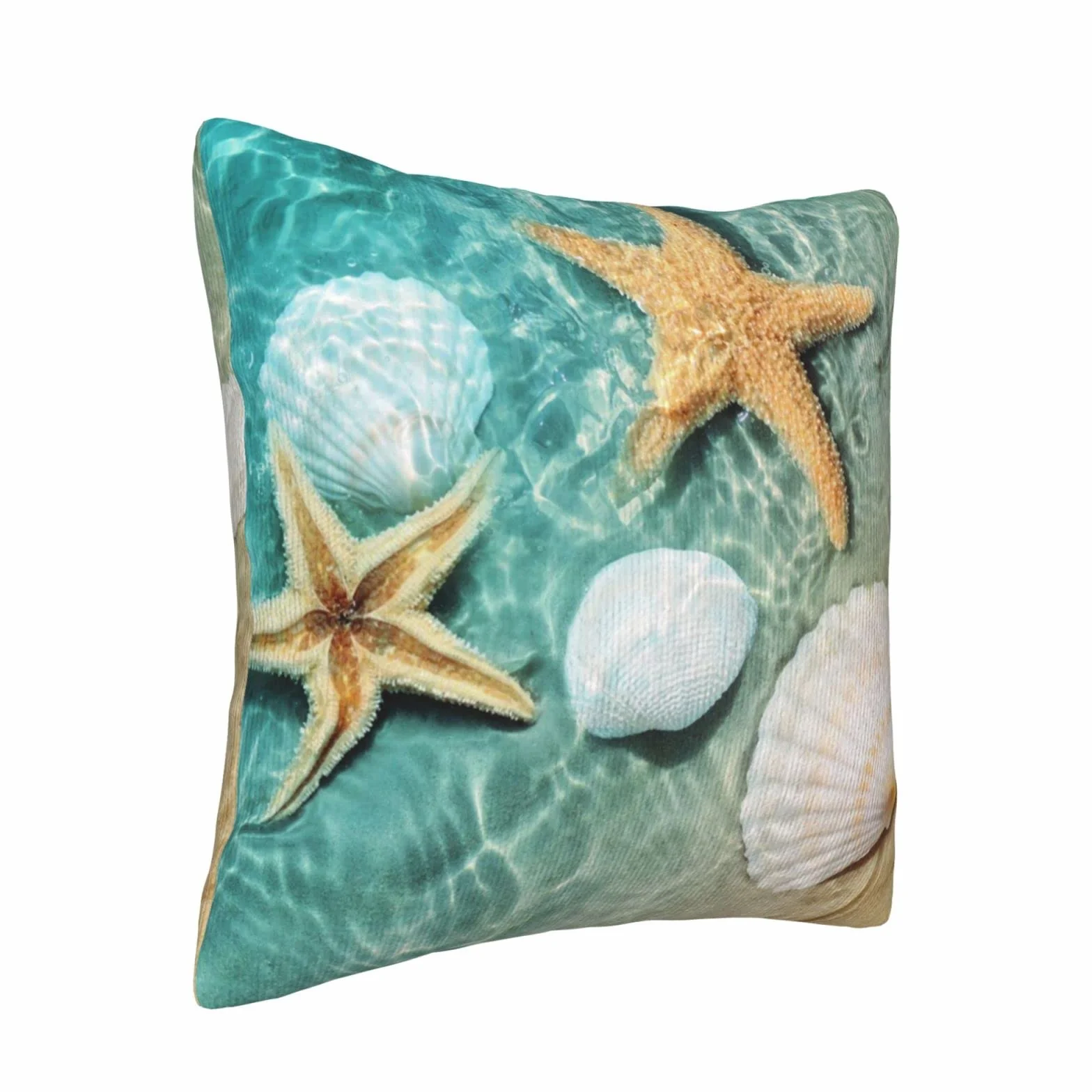Federa per cuscino quadrata stampata stella marina 45 x 45 cm