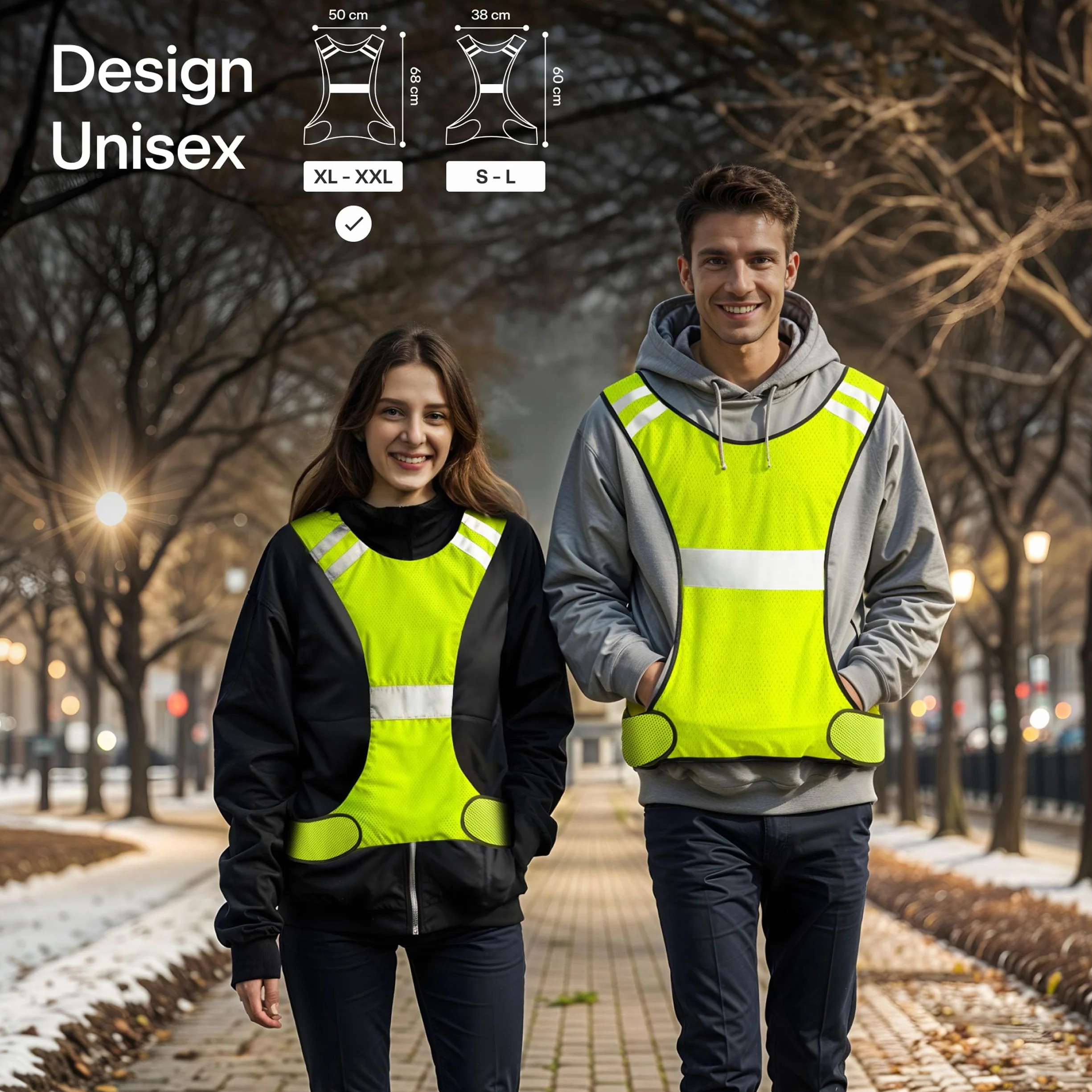 Prowiste Gilet Catarifrangente Alta Visibilità Uomo Donna con Tasca Giubotto Running Bici Caccia