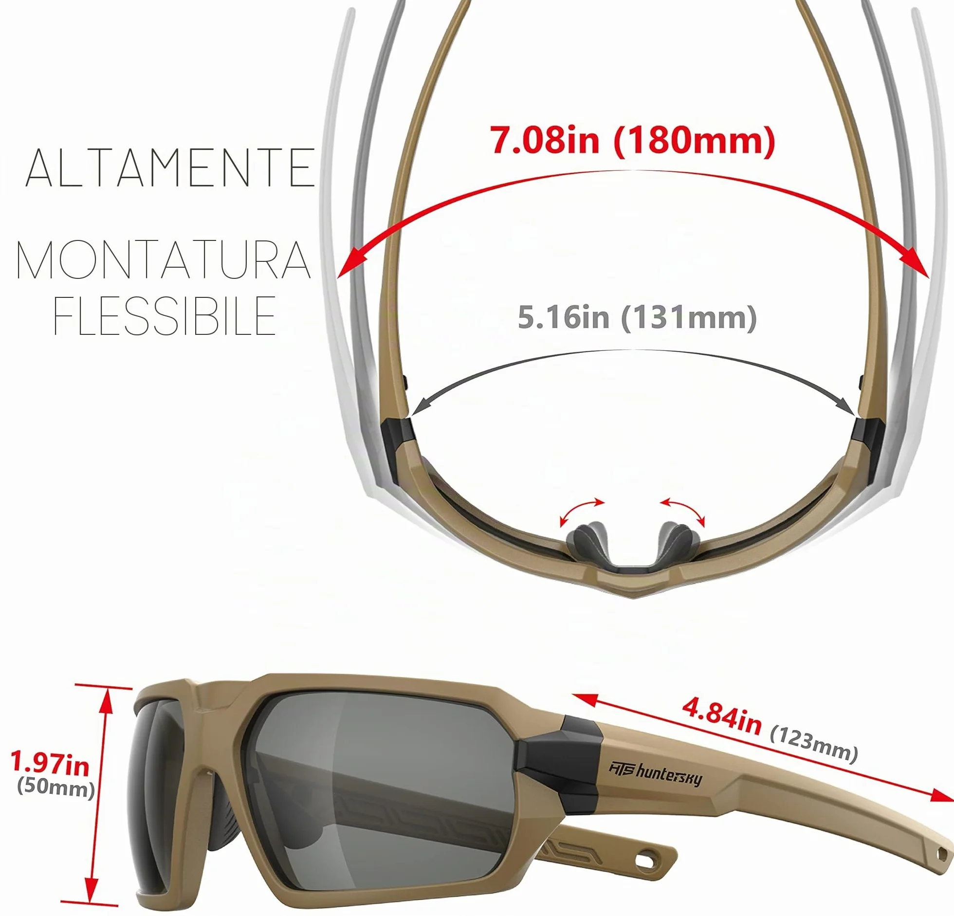 HTS HUNTERSKY Safety Glasses ANSI Z87.1 Anti Fog Scratch Resistant Clear Shooting