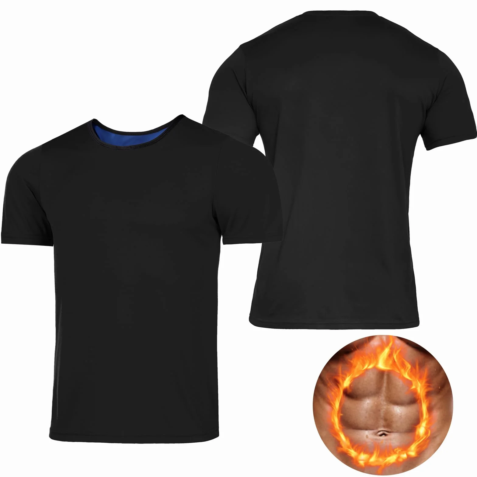 DiULi Canotta Dimagrante Uomo Maglietta Sauna Cerniera Compressione Fitness Manica Corta T Shirt Palestra Body Shaper Sudare