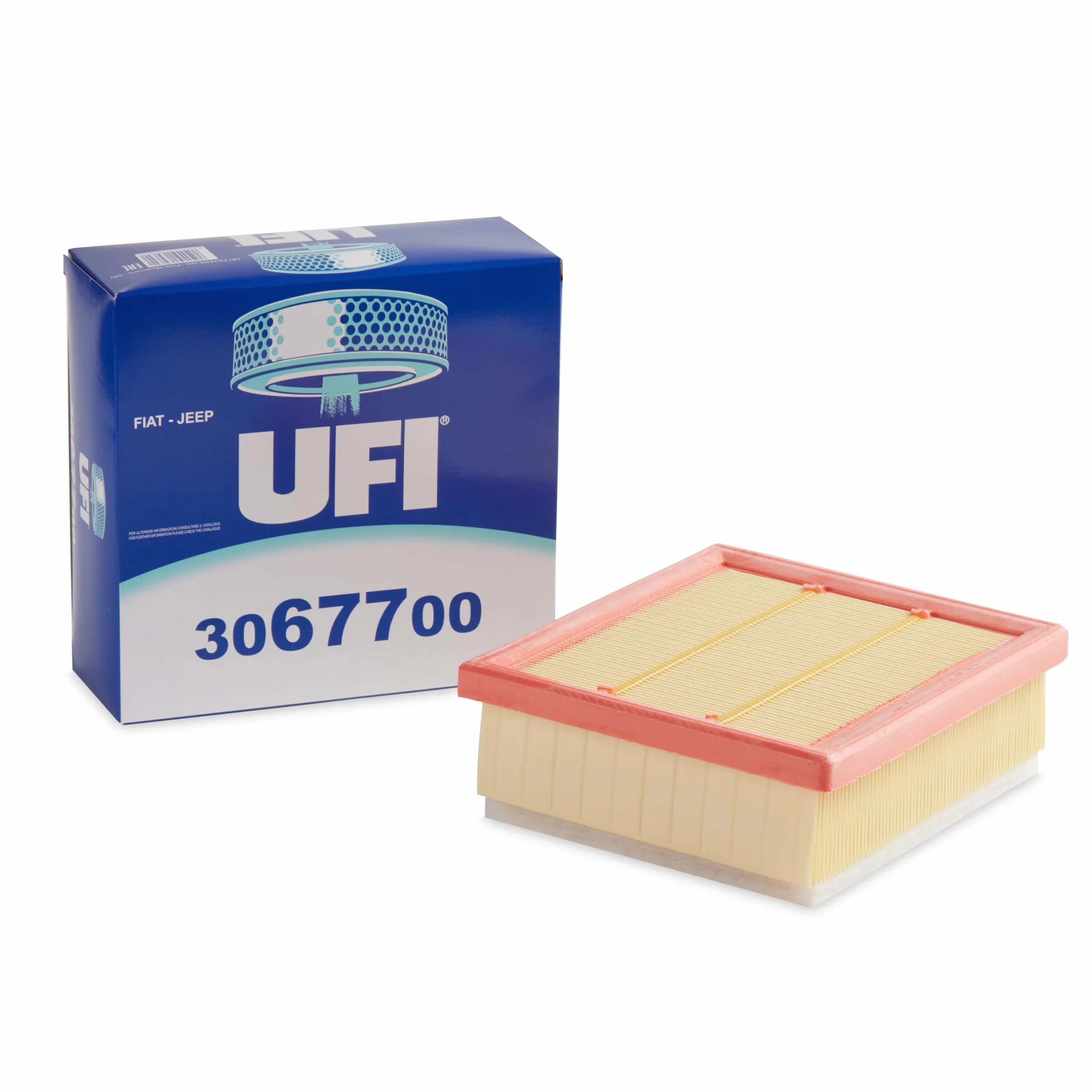 UFI Filters, Filtro Aria 30.677.00, Filtro Aria per Ricambio, Adatto a Auto, Applicabile su Diversi Modelli Fiat e Jeep
