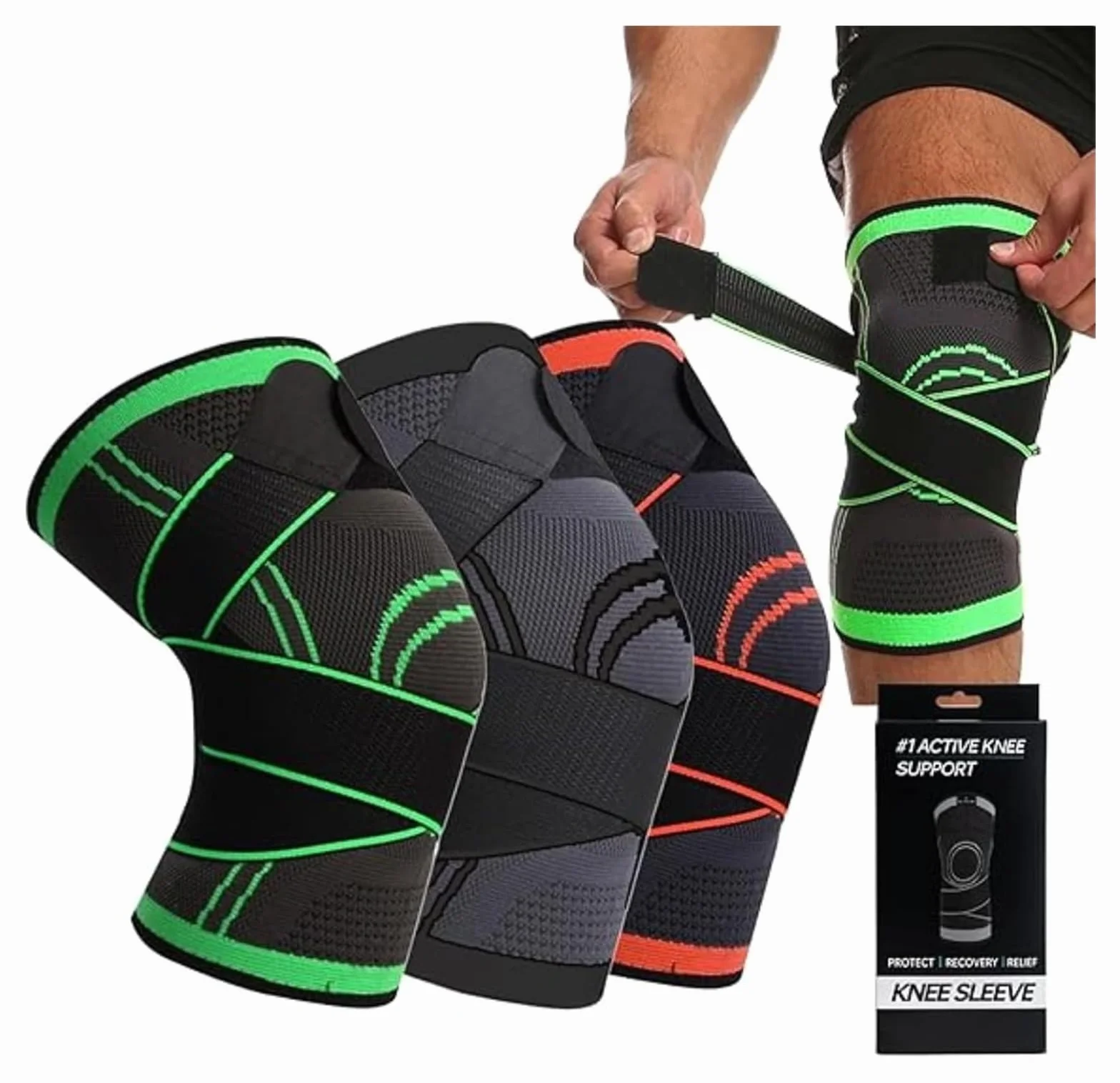 ERICAT Knee Stabilizer for Running, Cycling, Basketball, Fitness, Mountaineering
