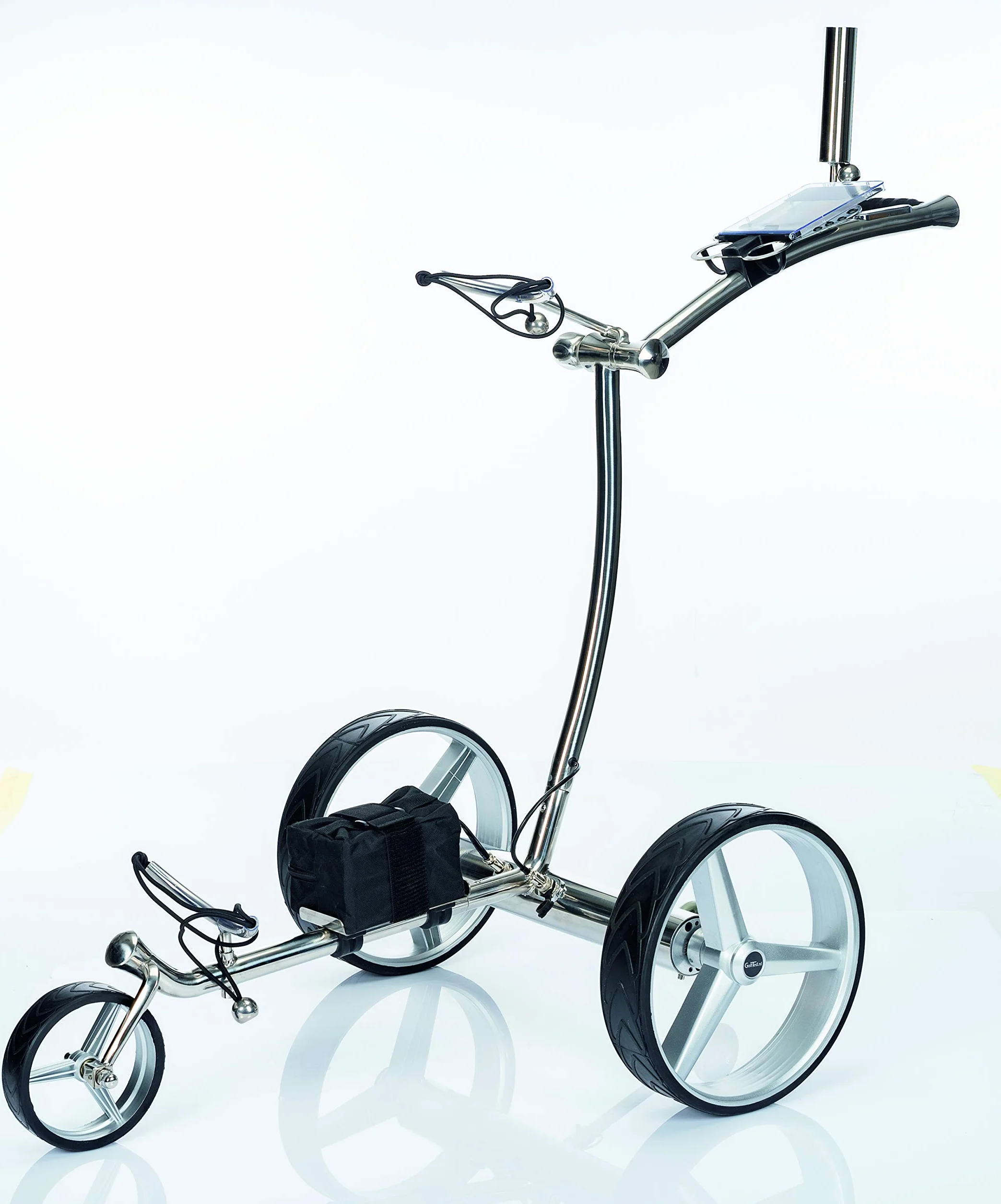 Trolley Elettrico da Golf in Acciaio Inox GT-R con Telecomando e 12 Accessori