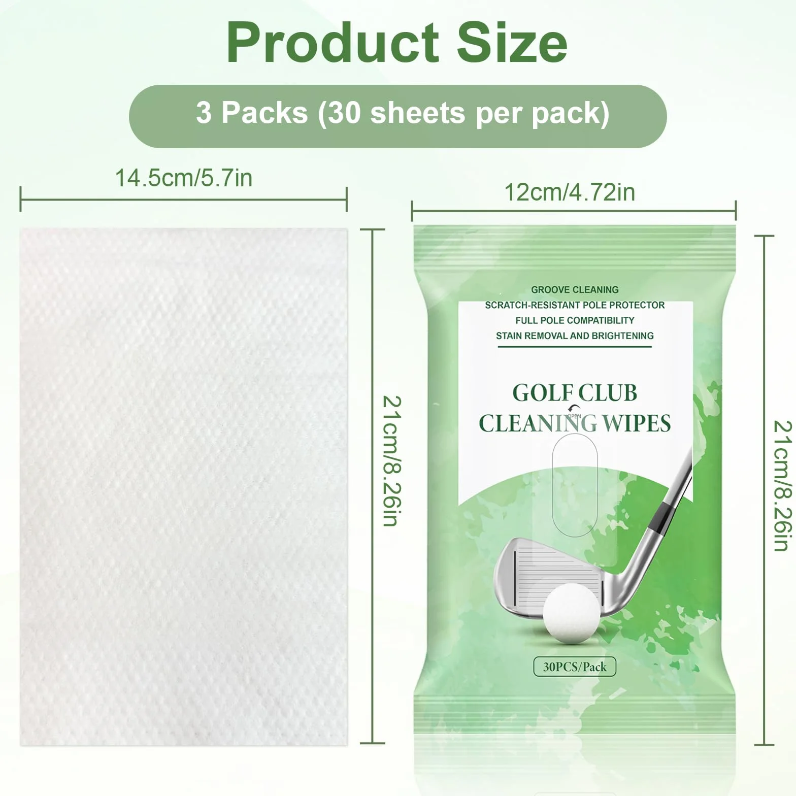 flintronic 3 Pezzi Salviette da Golf, Salviette Detergenti per Aste, Mazze e Palline
