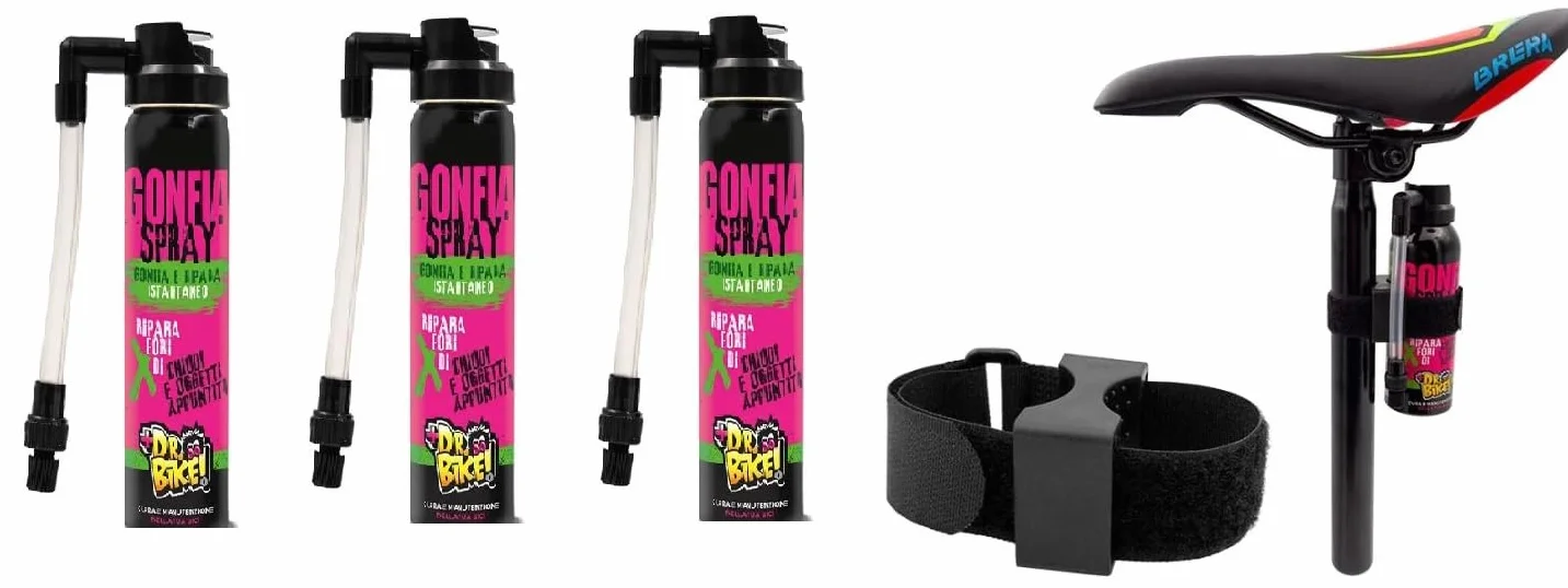 Fast CO2 Gonfia e Ripara Supporto Chiusura a Strappo per Bici MTB Mountain Bike Strada