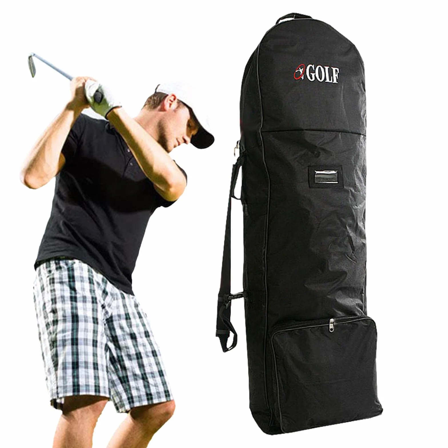 Teksome Borse da Viaggio da Golf - Sacca da Golf da Viaggio con Ruote | Poliestere 600D, Cinturino Regolabile, Custodia da Viaggio per Mazze da Golf, da Viaggio per compagnie aeree