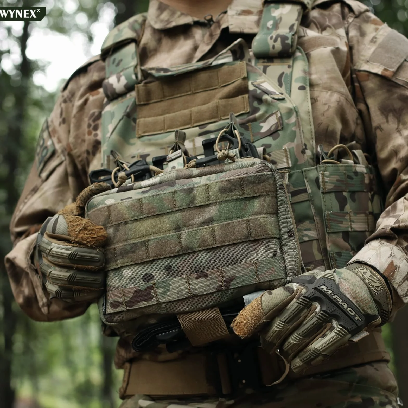 Wynex Custodia Tattica Admin Pouch per Porta Caricatori 5.56，Molle Tasca Utility Militare Borsello Tattico Tasche Tattiche softair per HK416 M4 M16