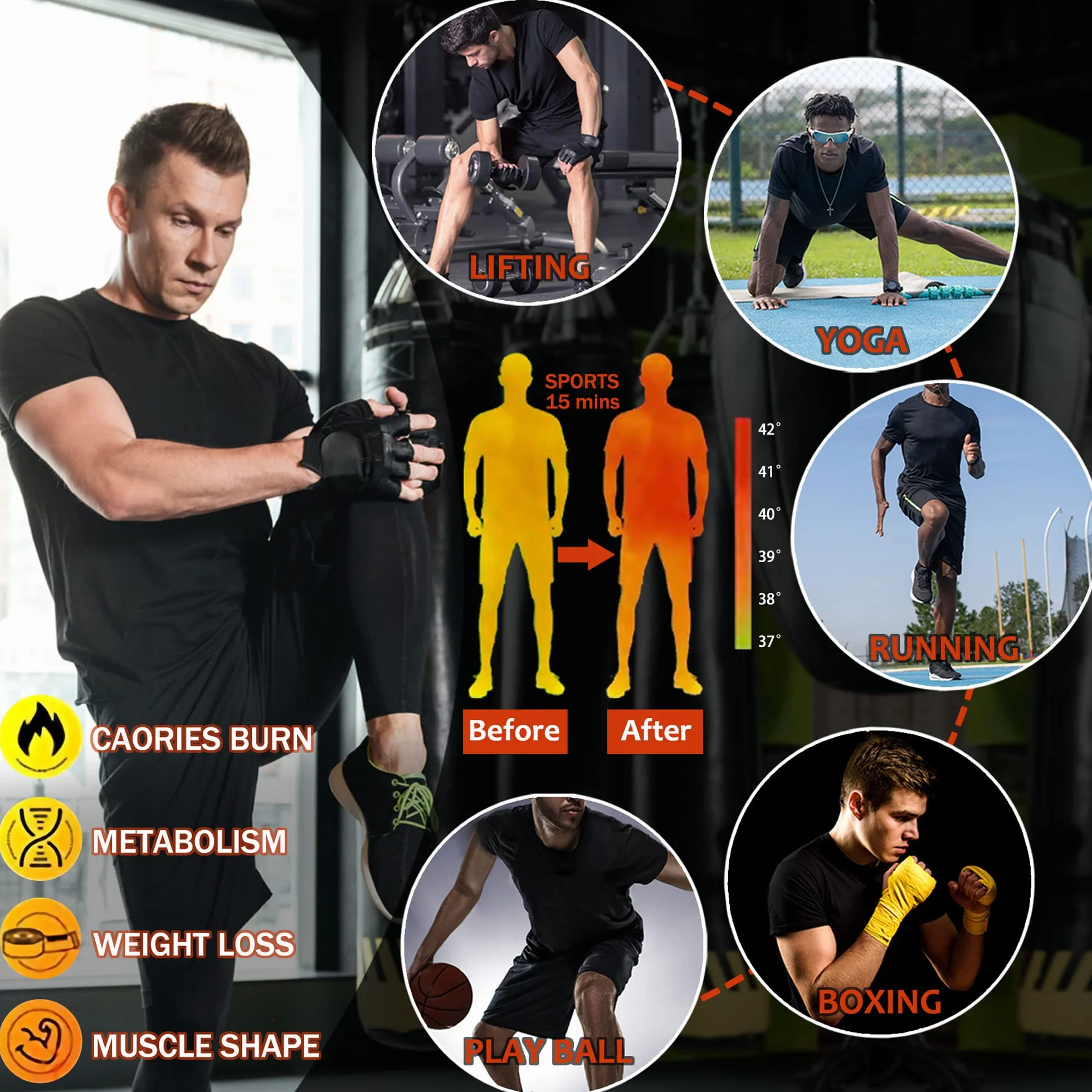 Sauna Shirt for Men Short Sleeve Sweat Body Shaper Vest Gym Exercise Top